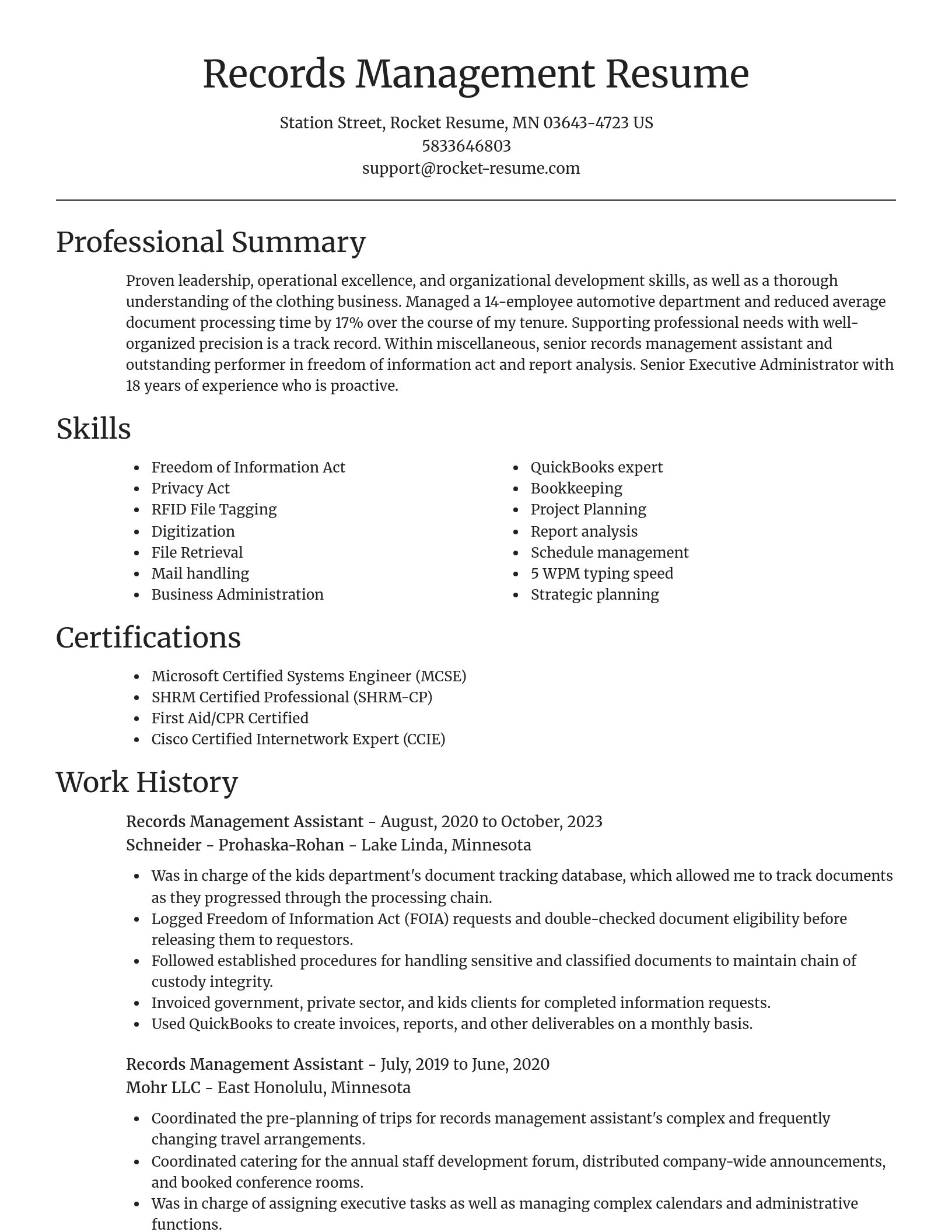 Focal Point resume template