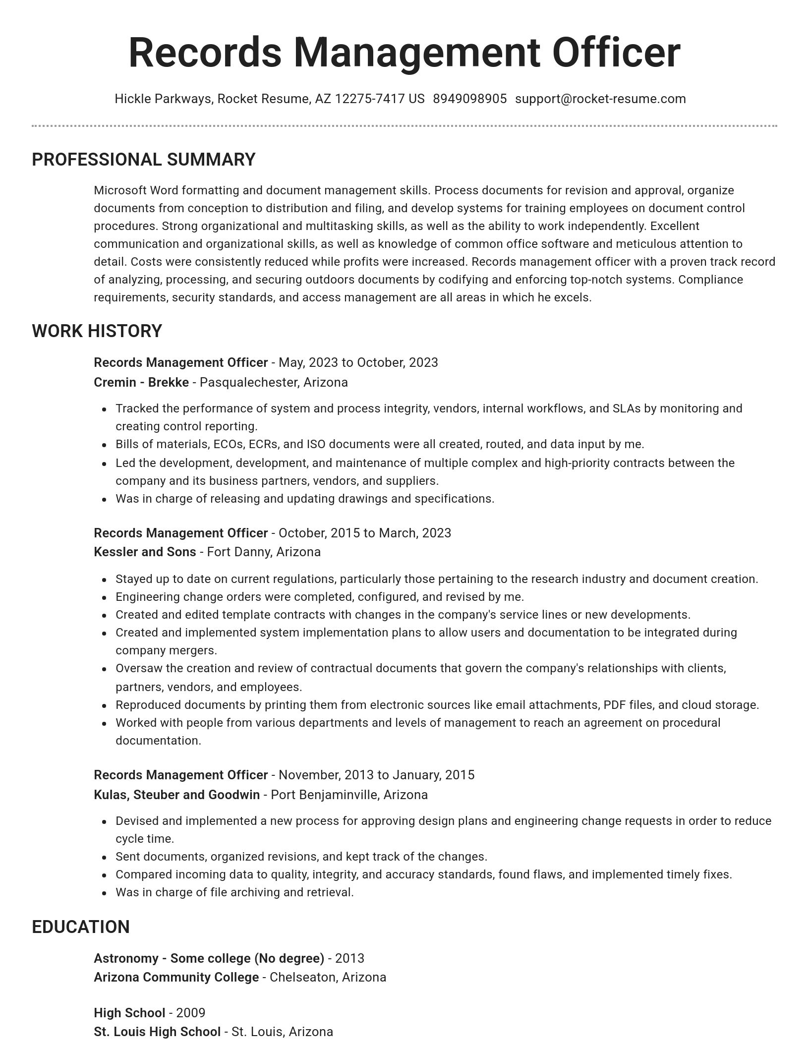 Brilliant resume template