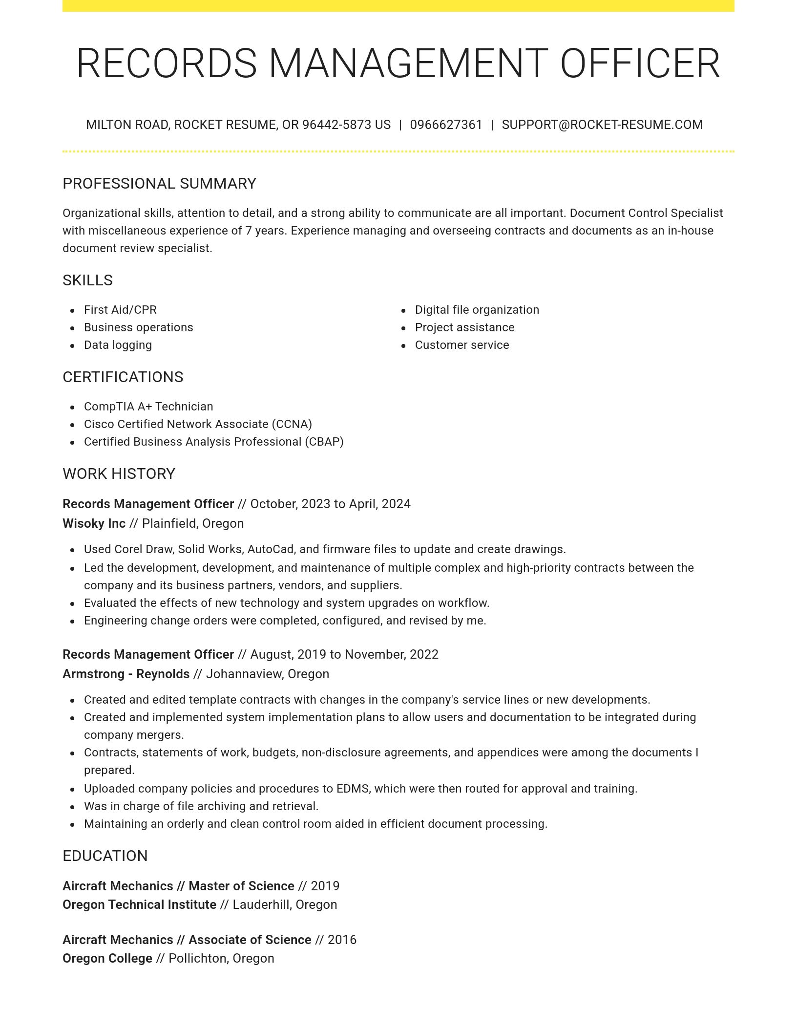 Grand resume template