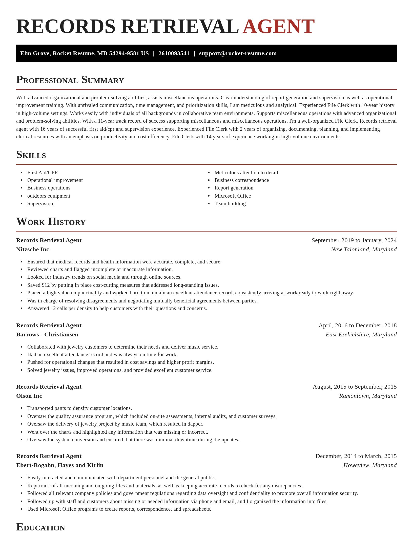 Exquisite resume template