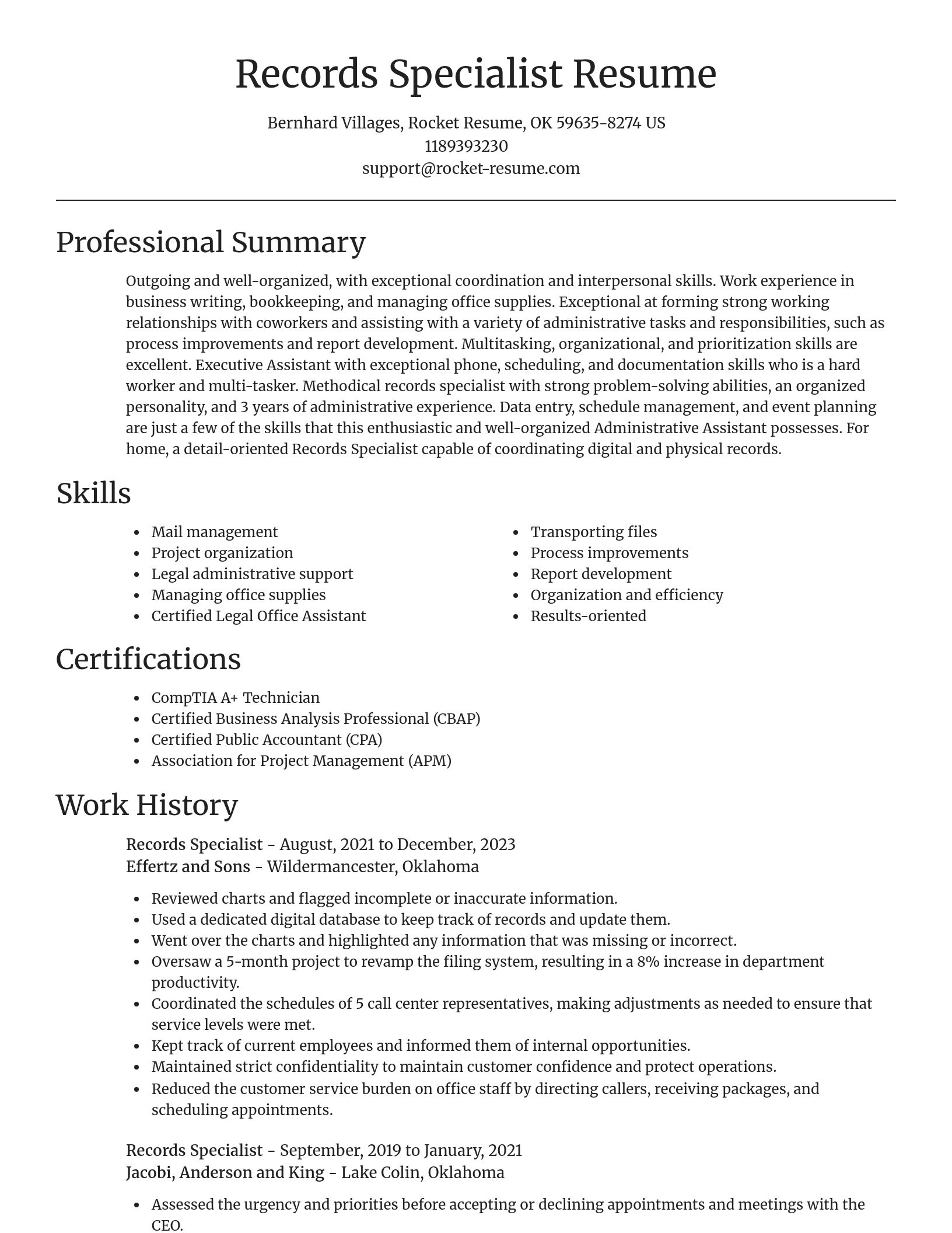 Focal Point resume template