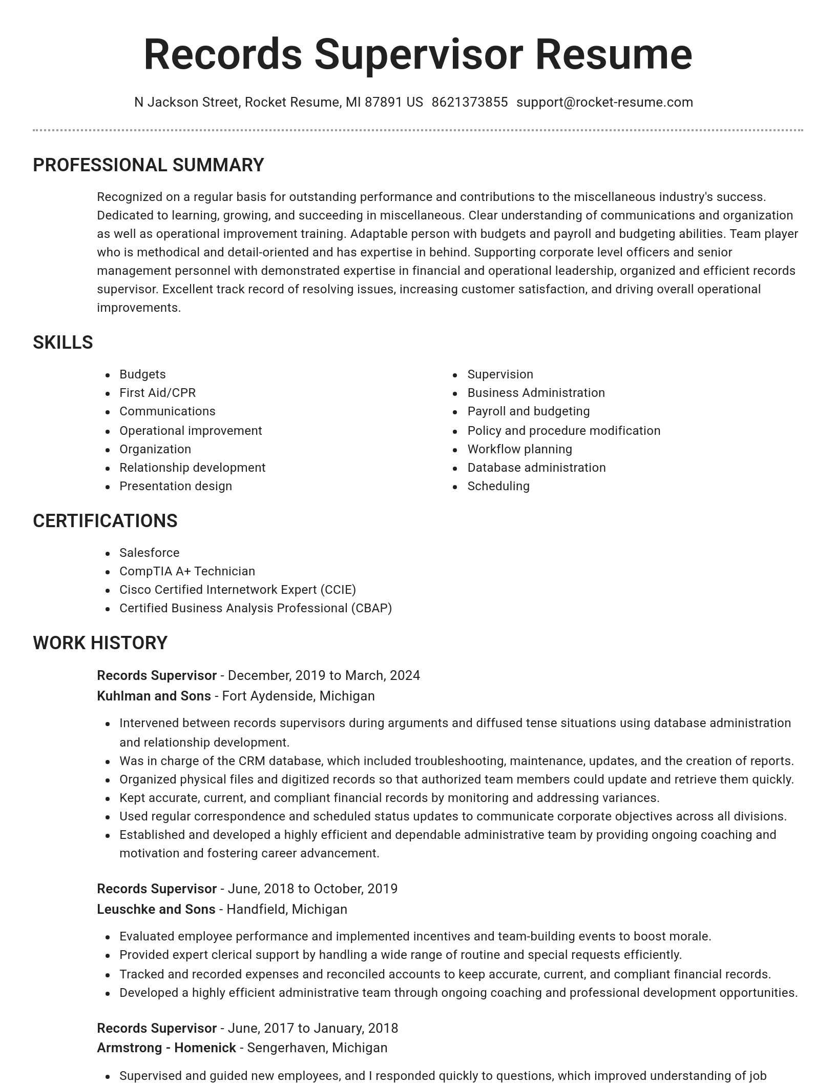 Brilliant resume template
