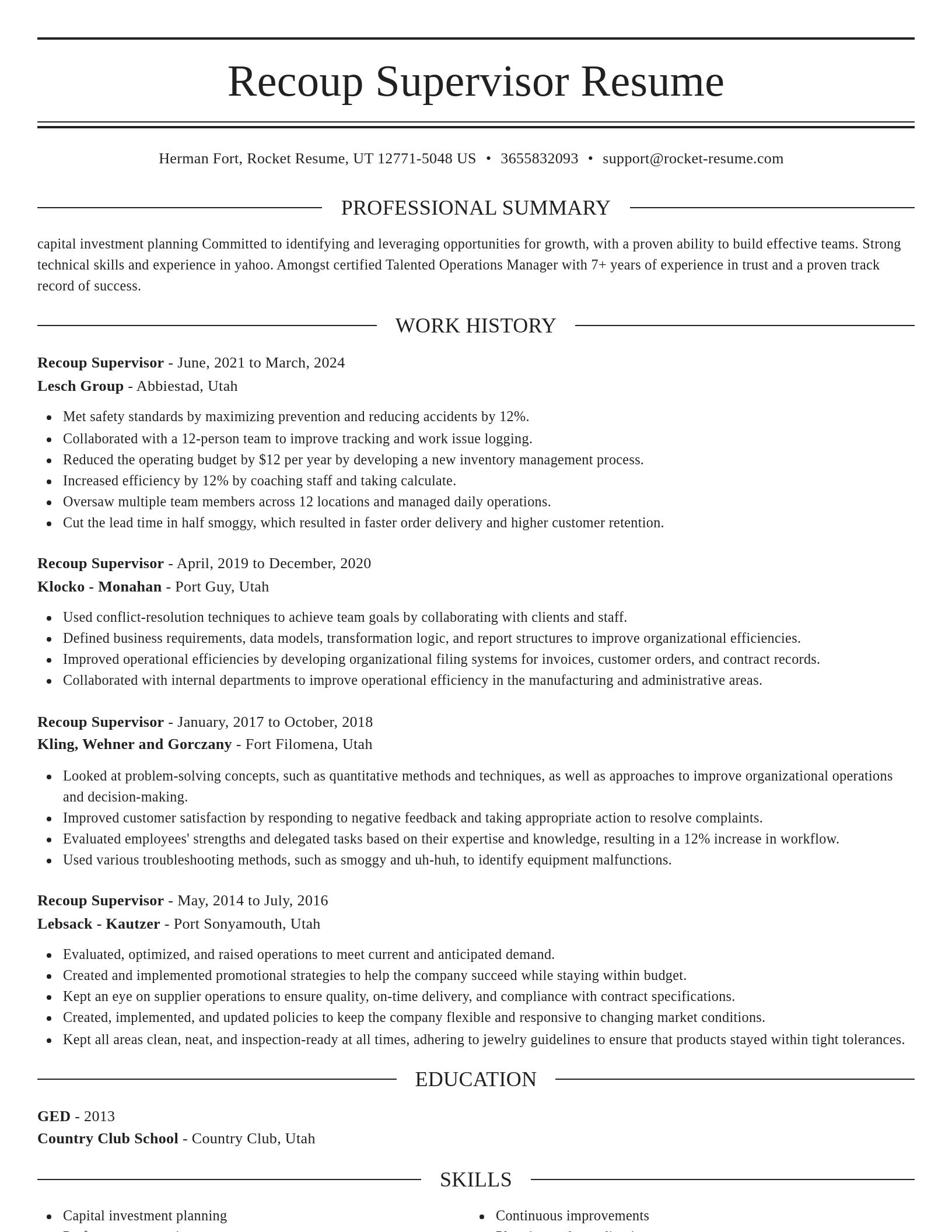 Elegant resume template