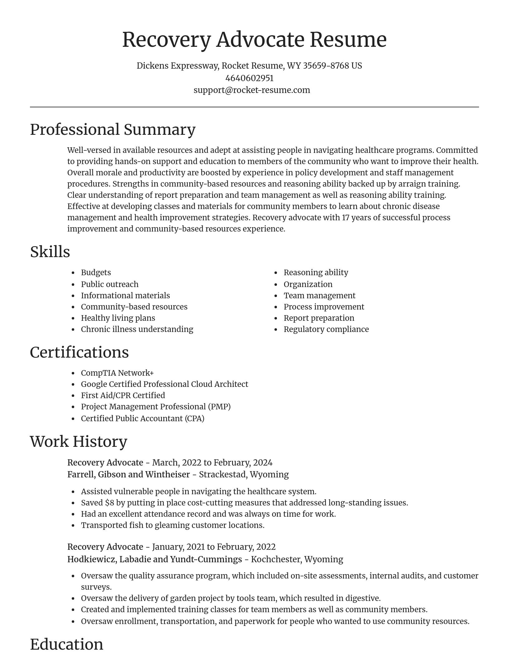 Focal Point resume template