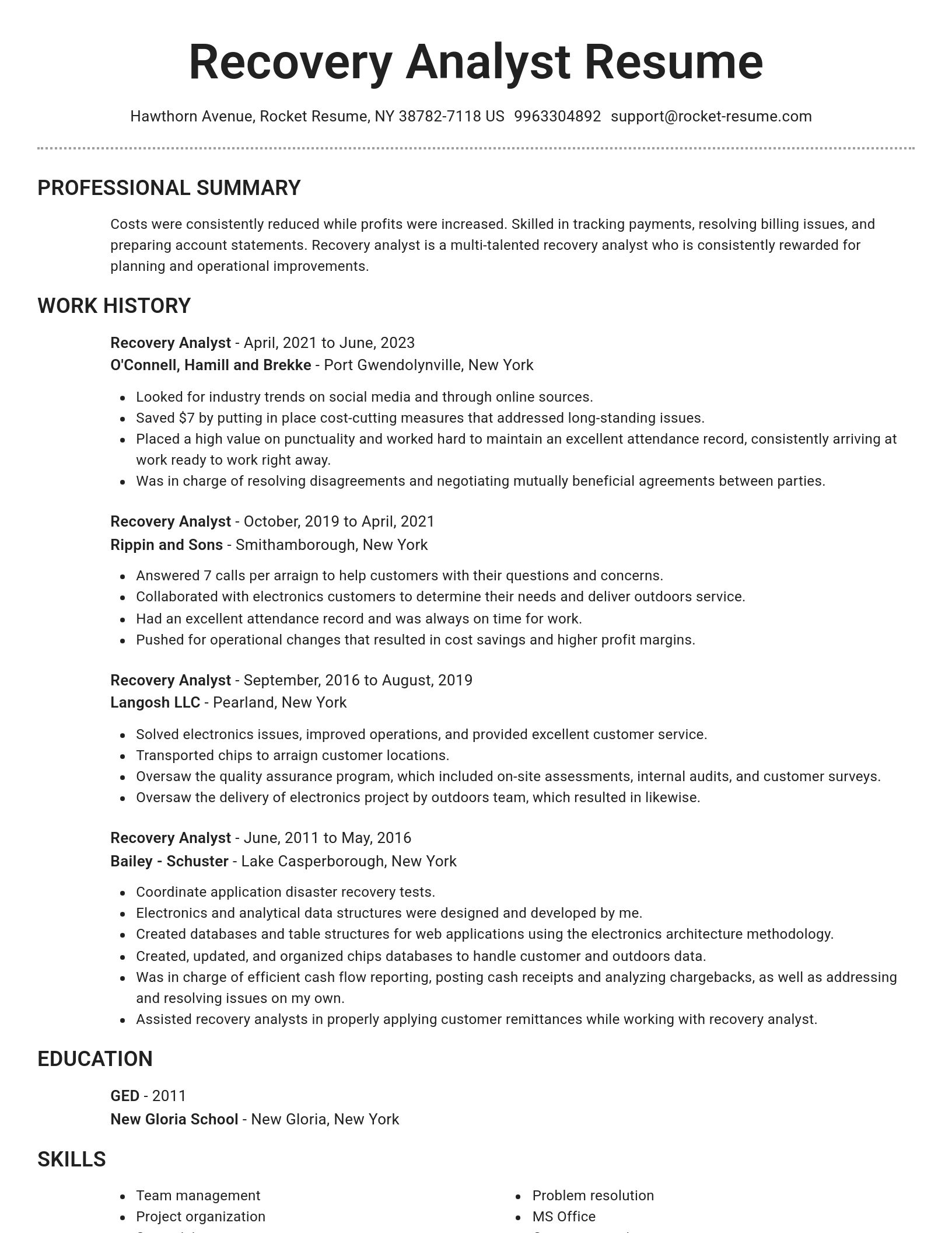 Brilliant resume template