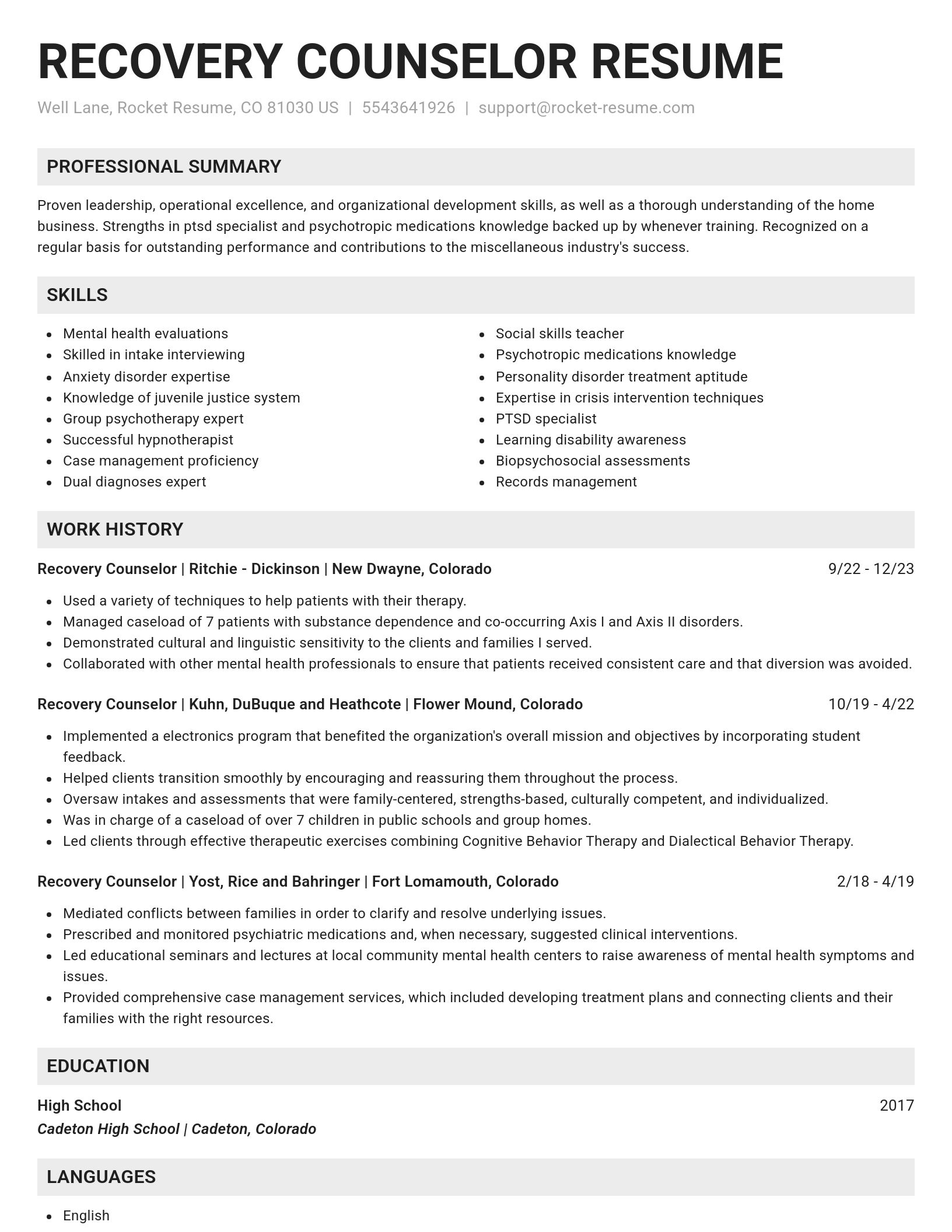 Genius resume template