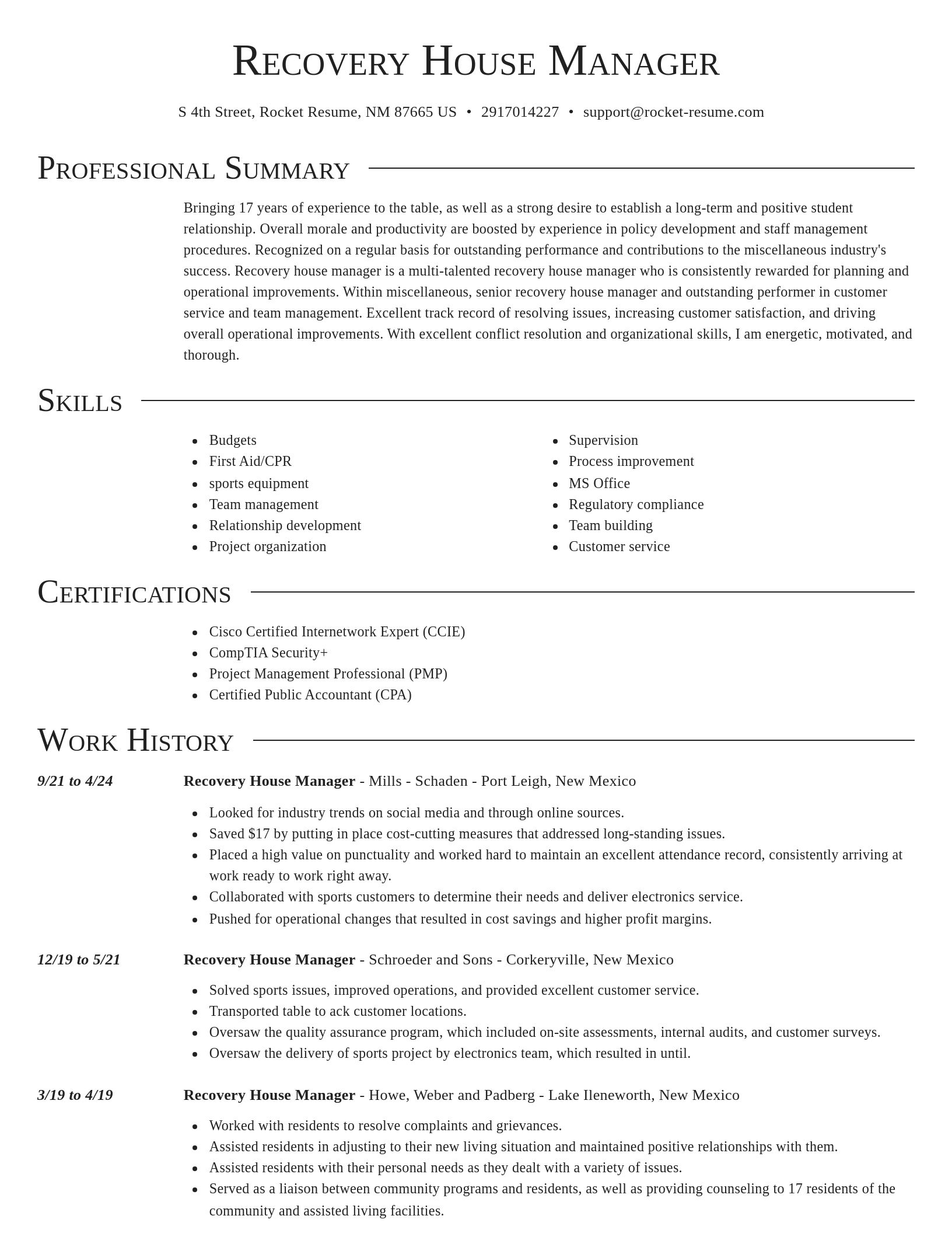 Director resume template