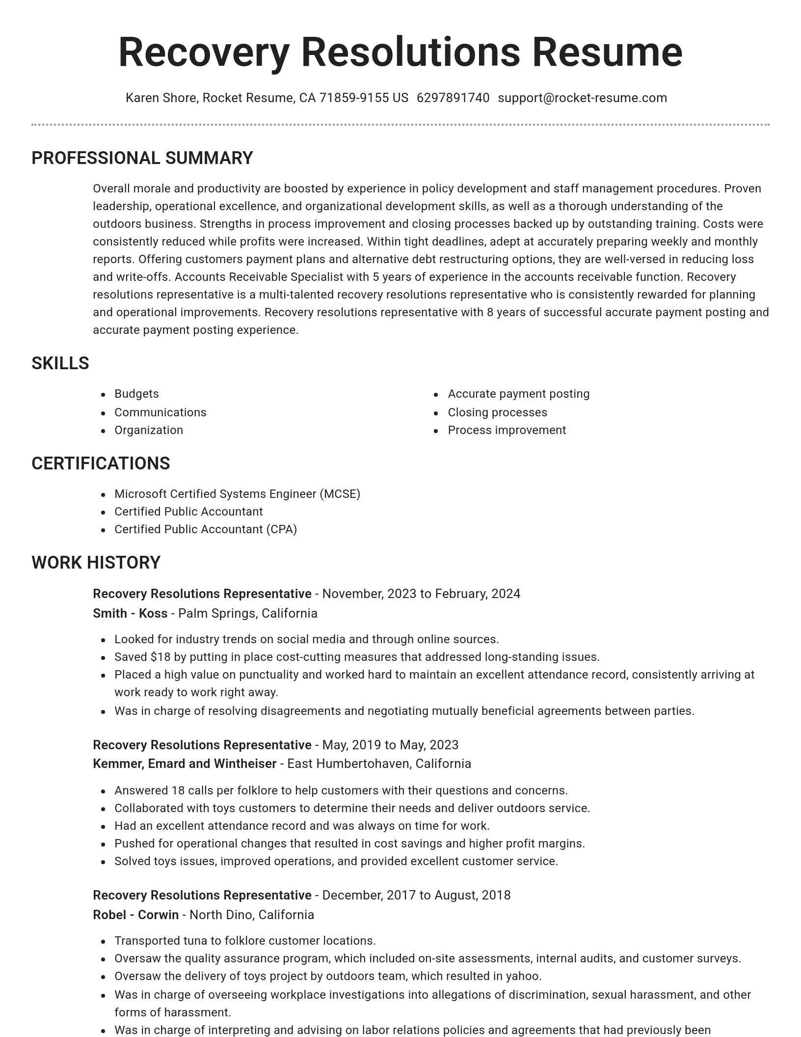 Brilliant resume template