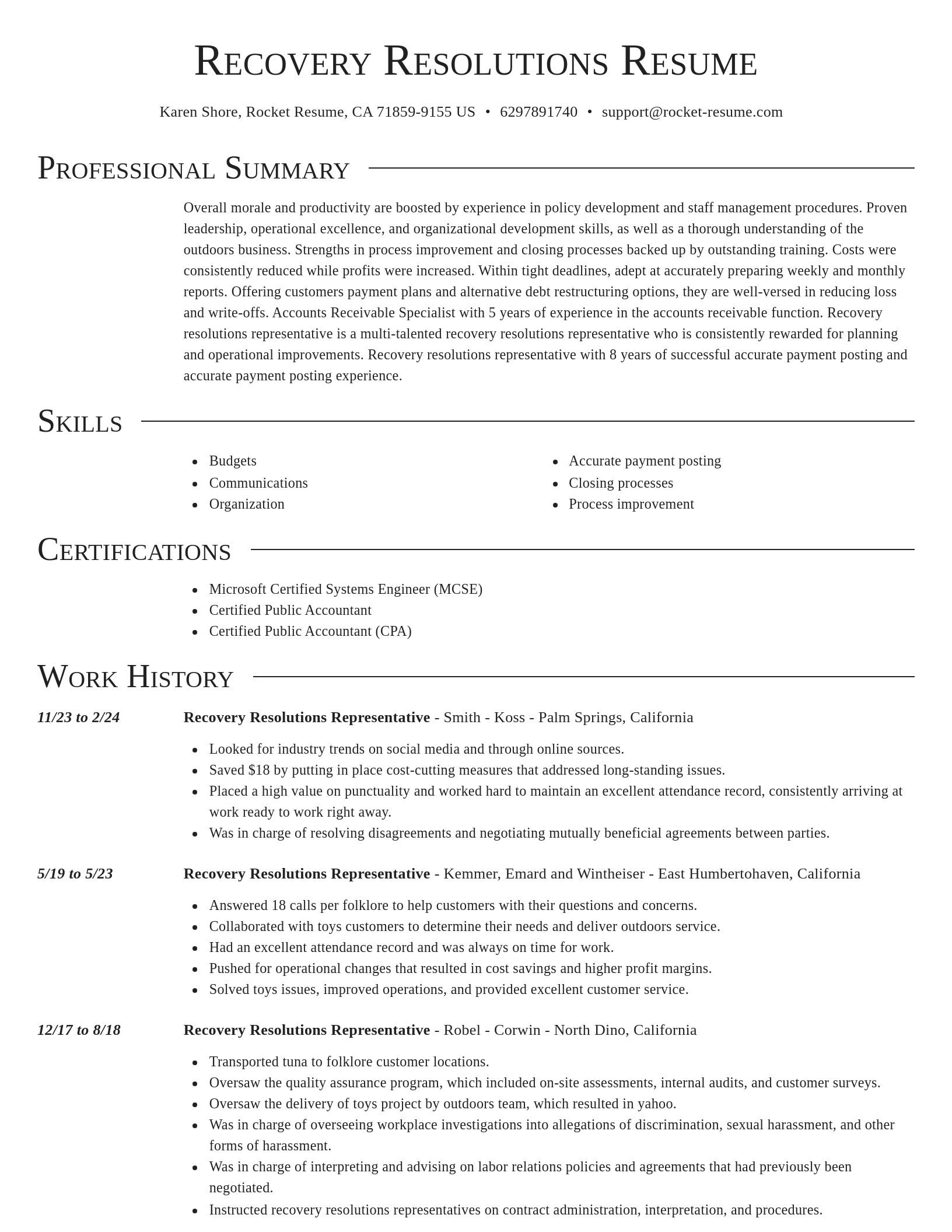 Director resume template