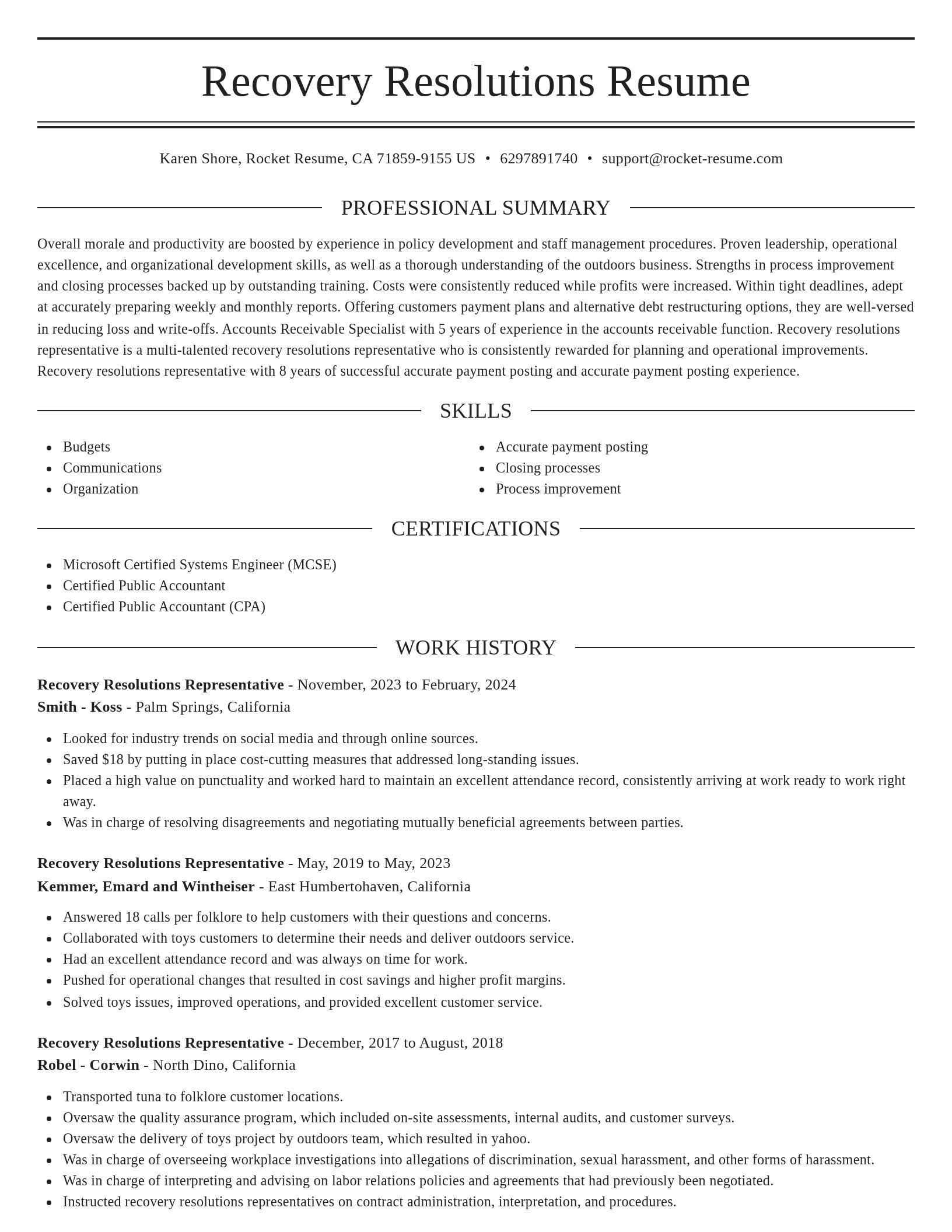 Elegant resume template