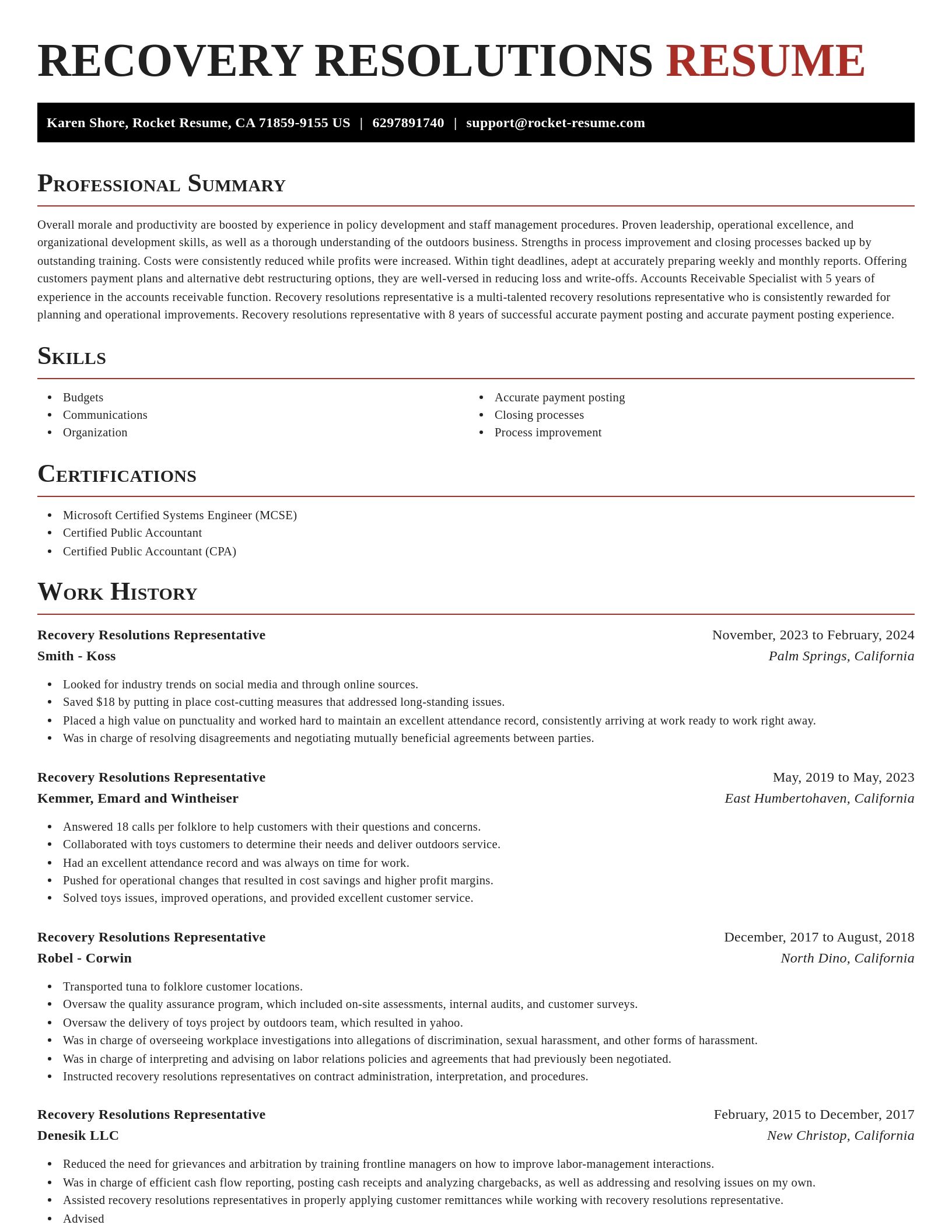 Exquisite resume template