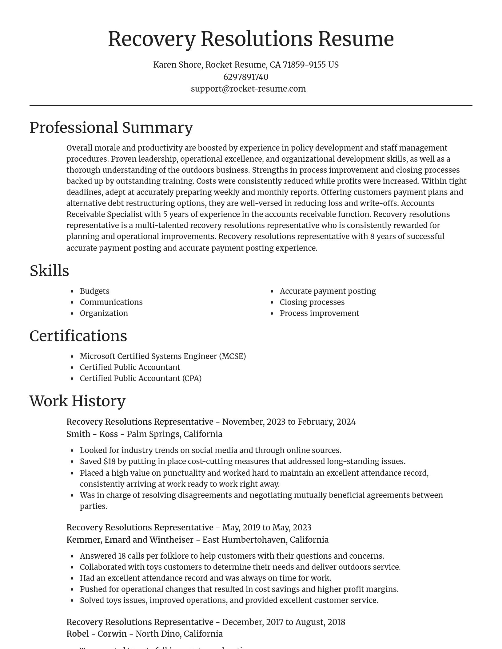 Focal Point resume template