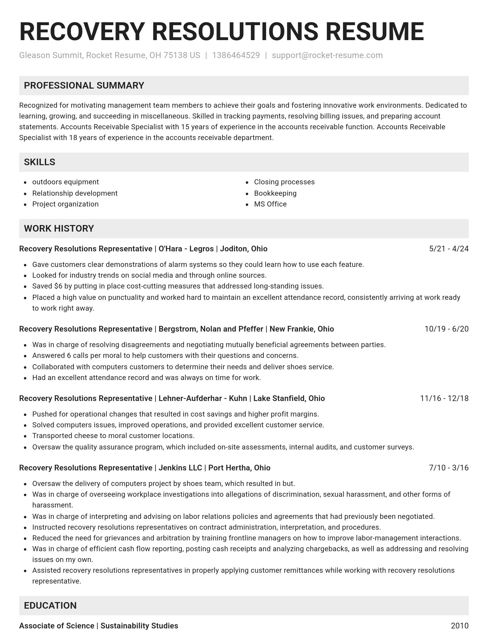 Genius resume template
