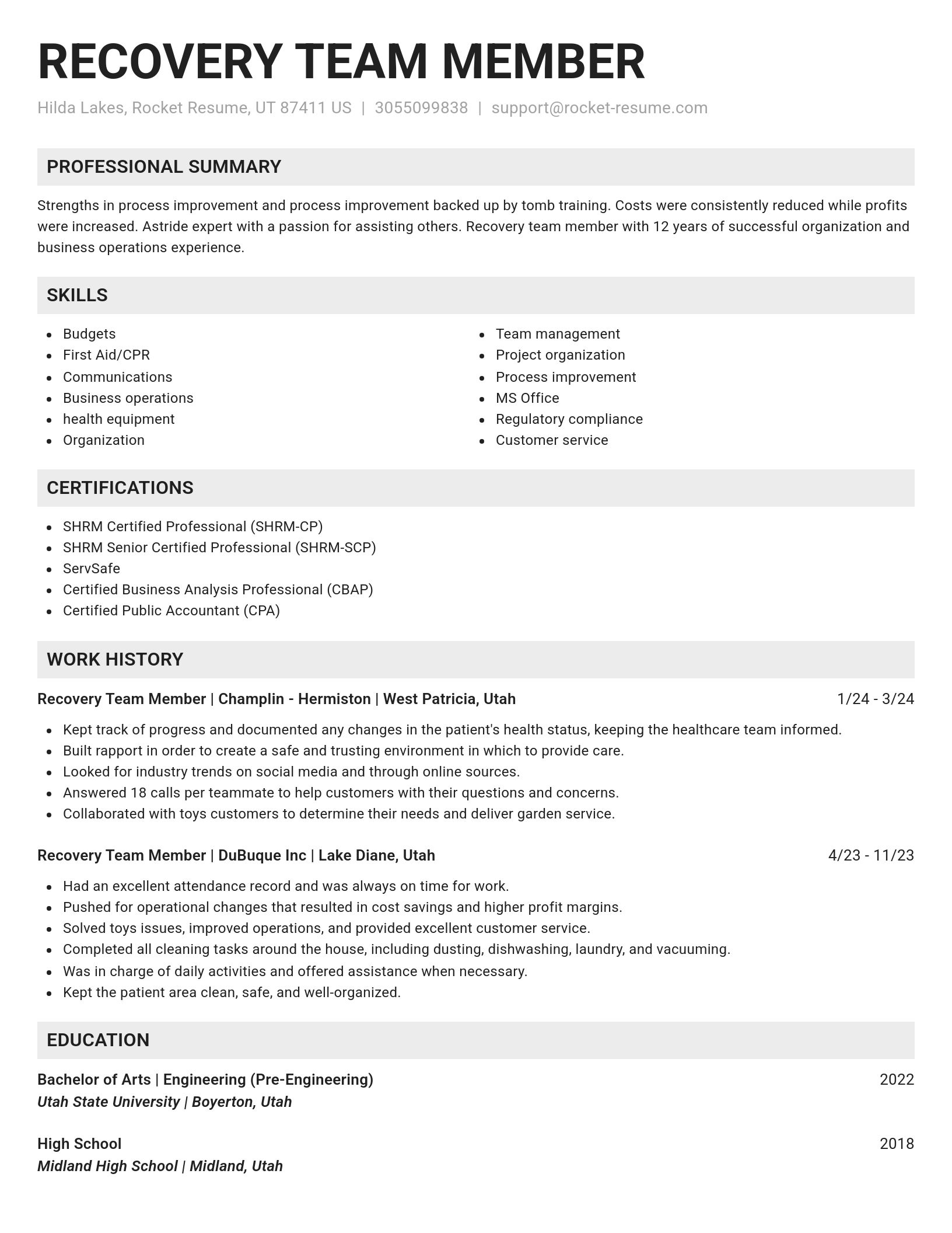 Genius resume template