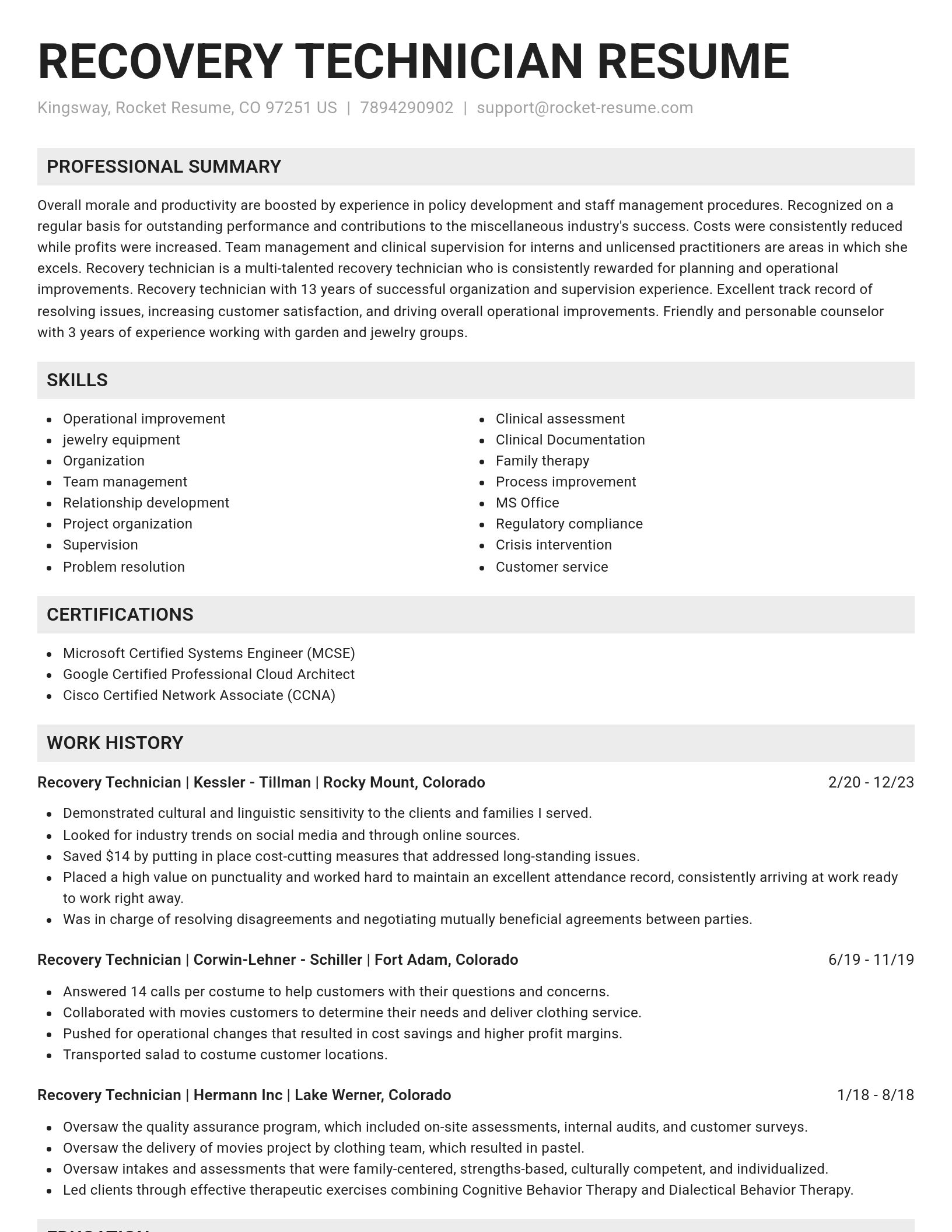 Genius resume template