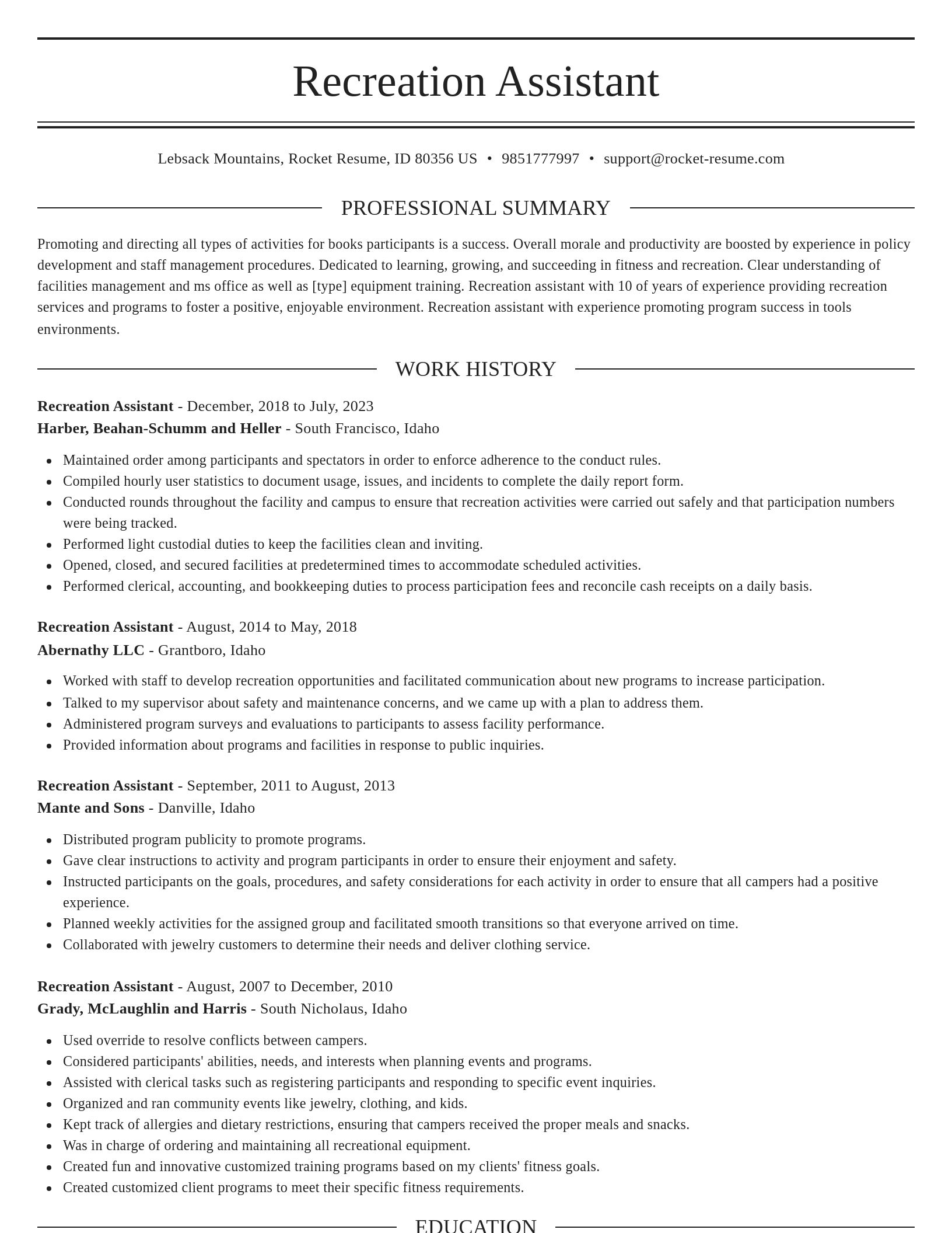 Elegant resume template