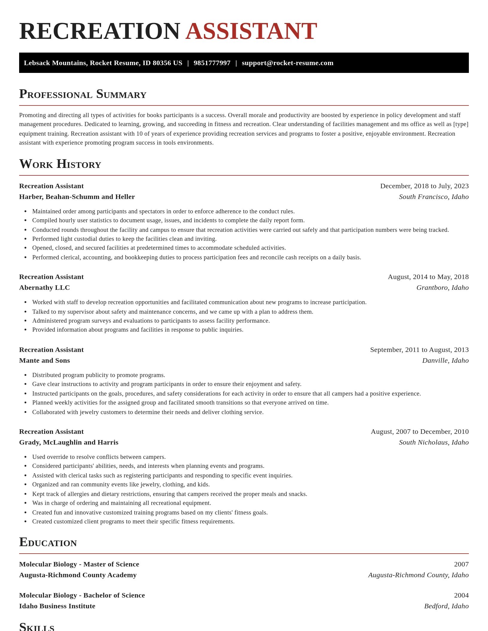 Exquisite resume template