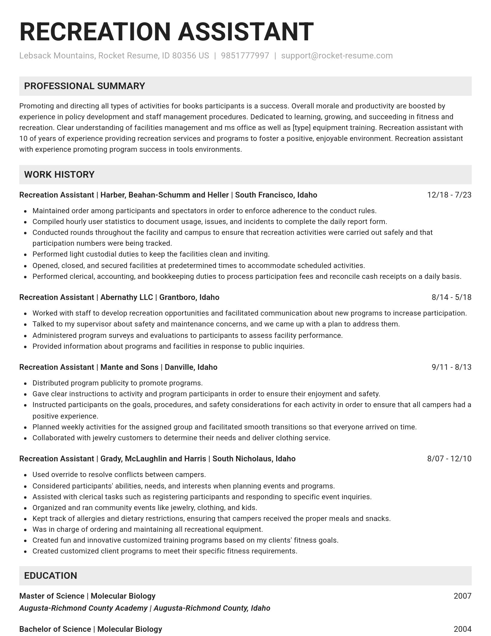Genius resume template