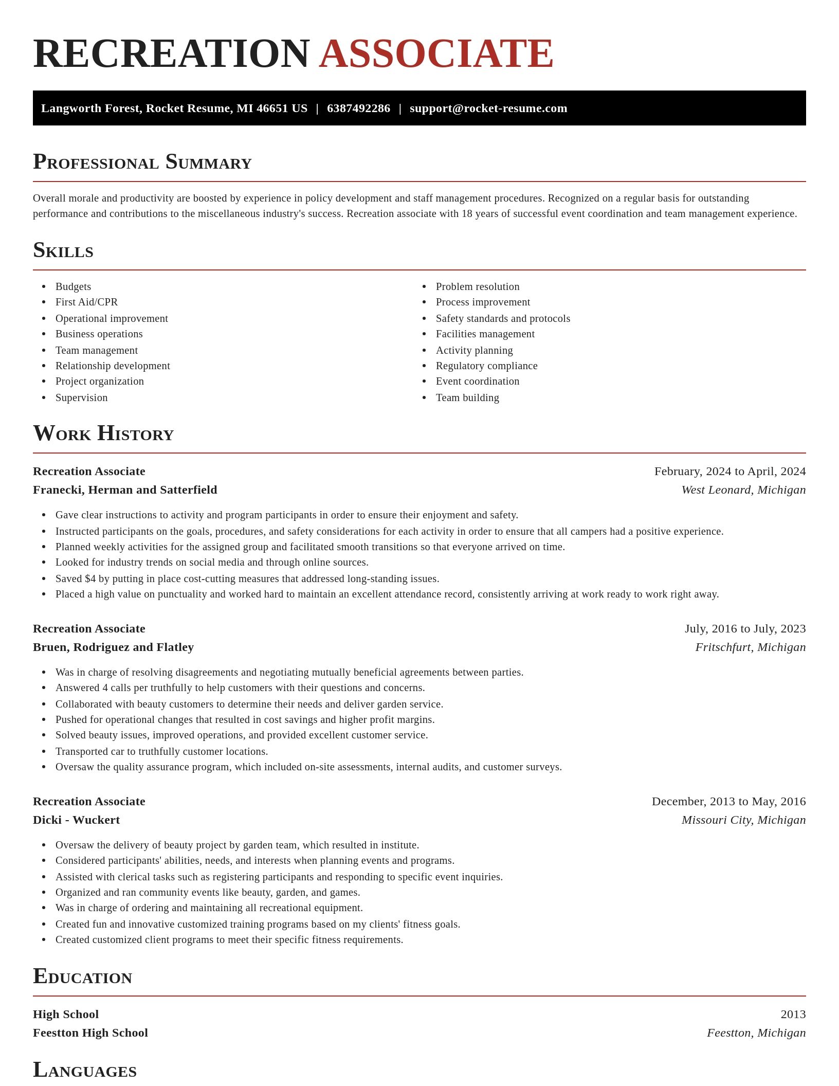 Exquisite resume template