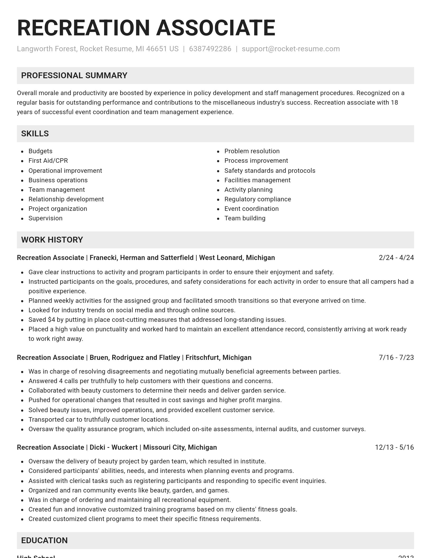 Genius resume template