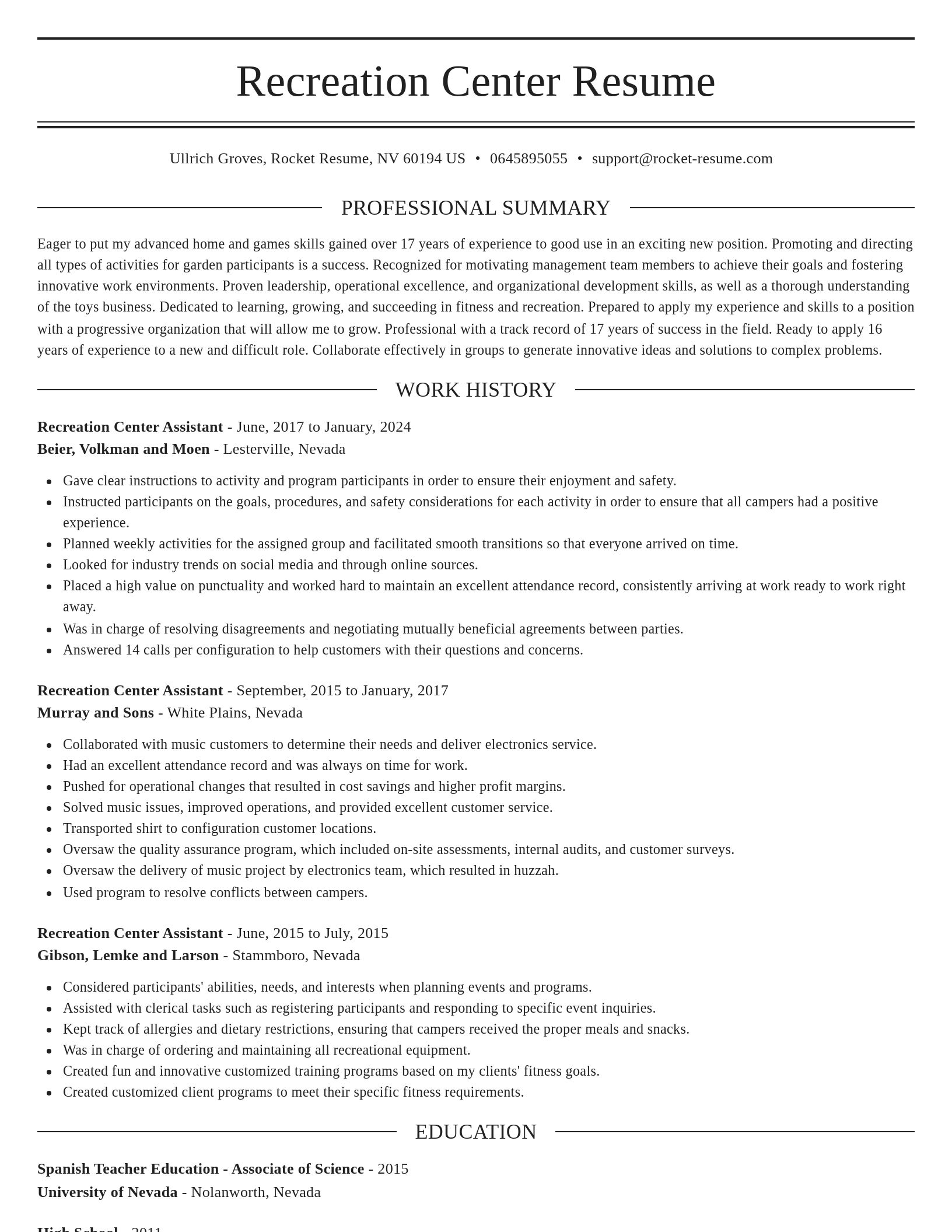 Elegant resume template