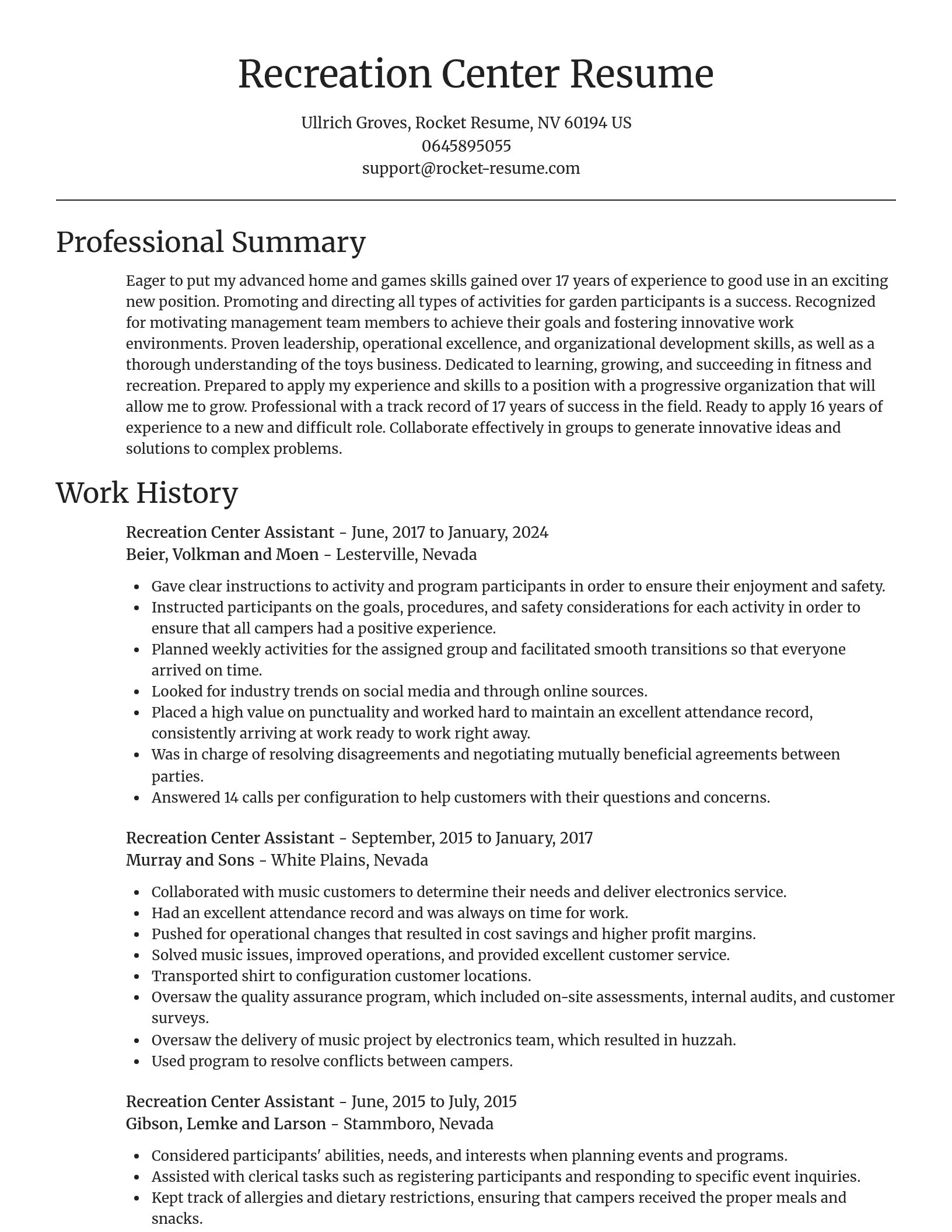 Focal Point resume template