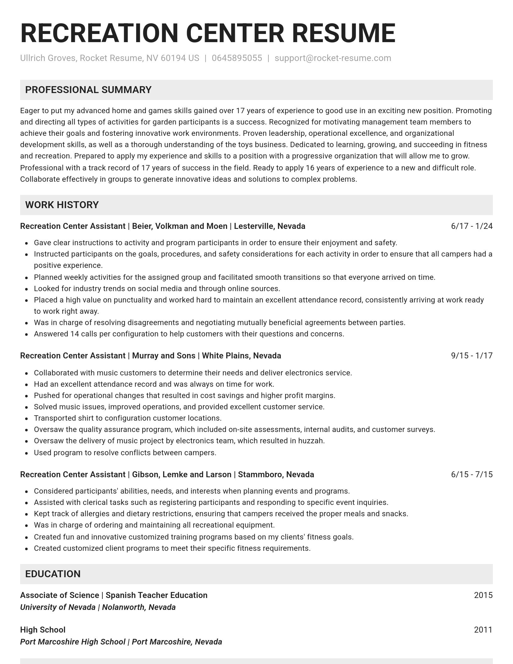 Genius resume template