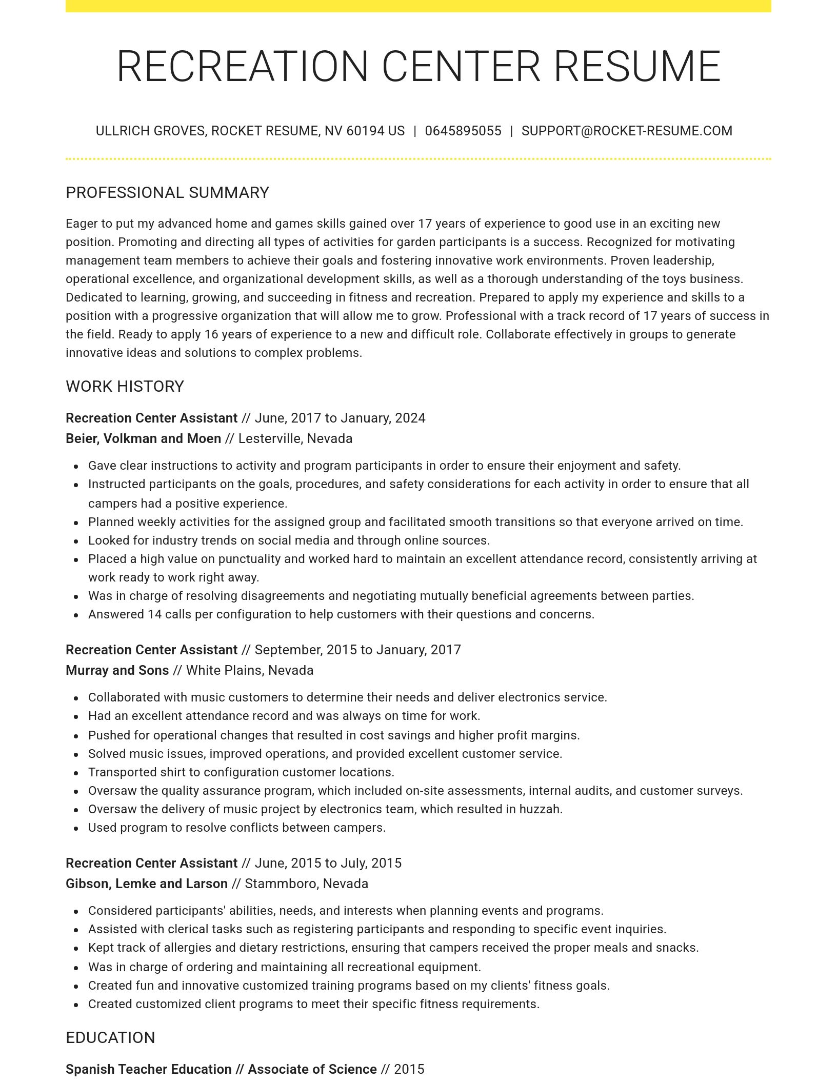 Grand resume template