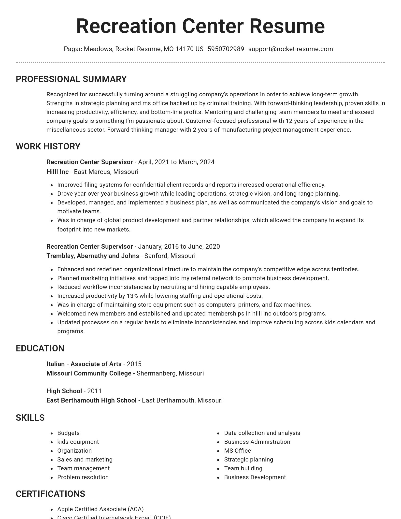 Brilliant resume template