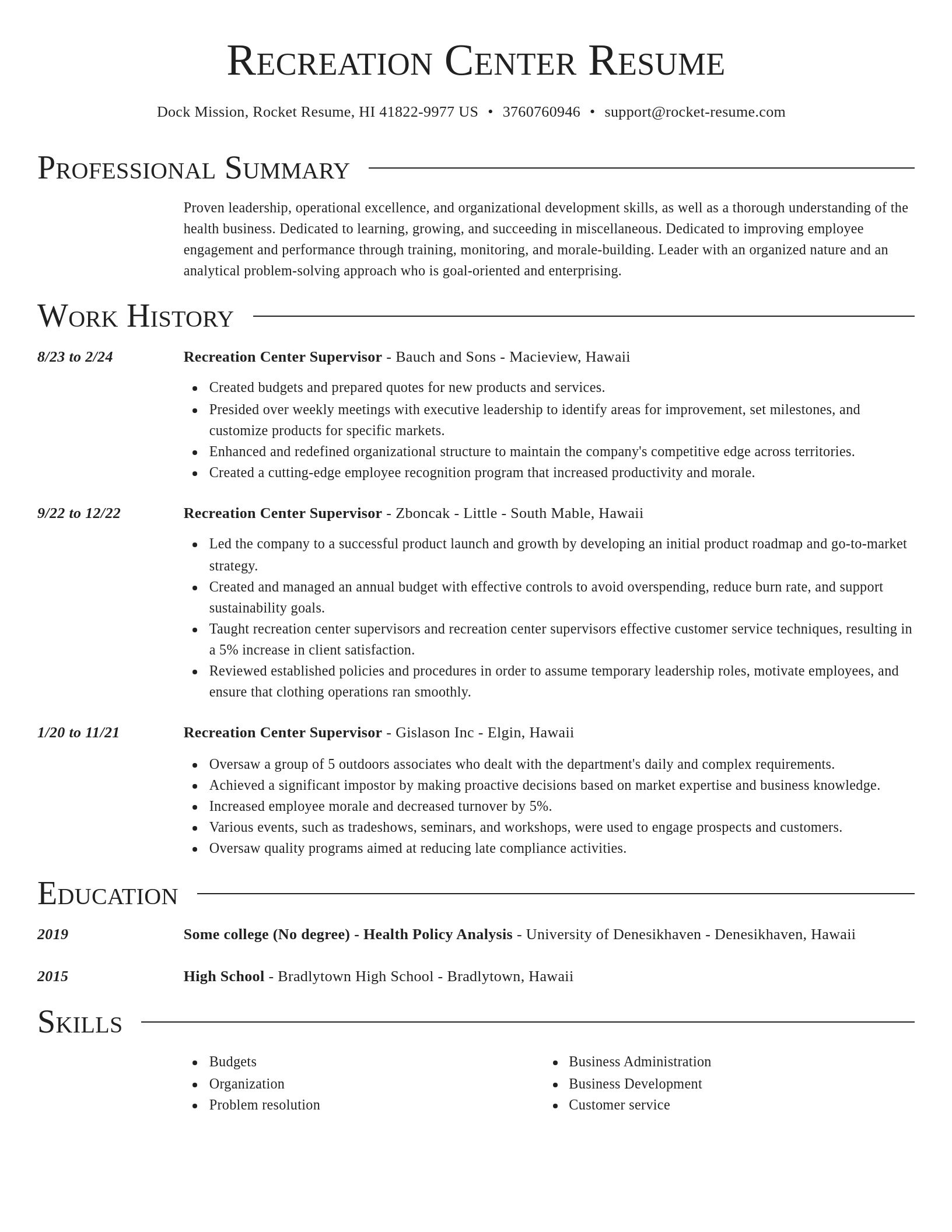 Director resume template