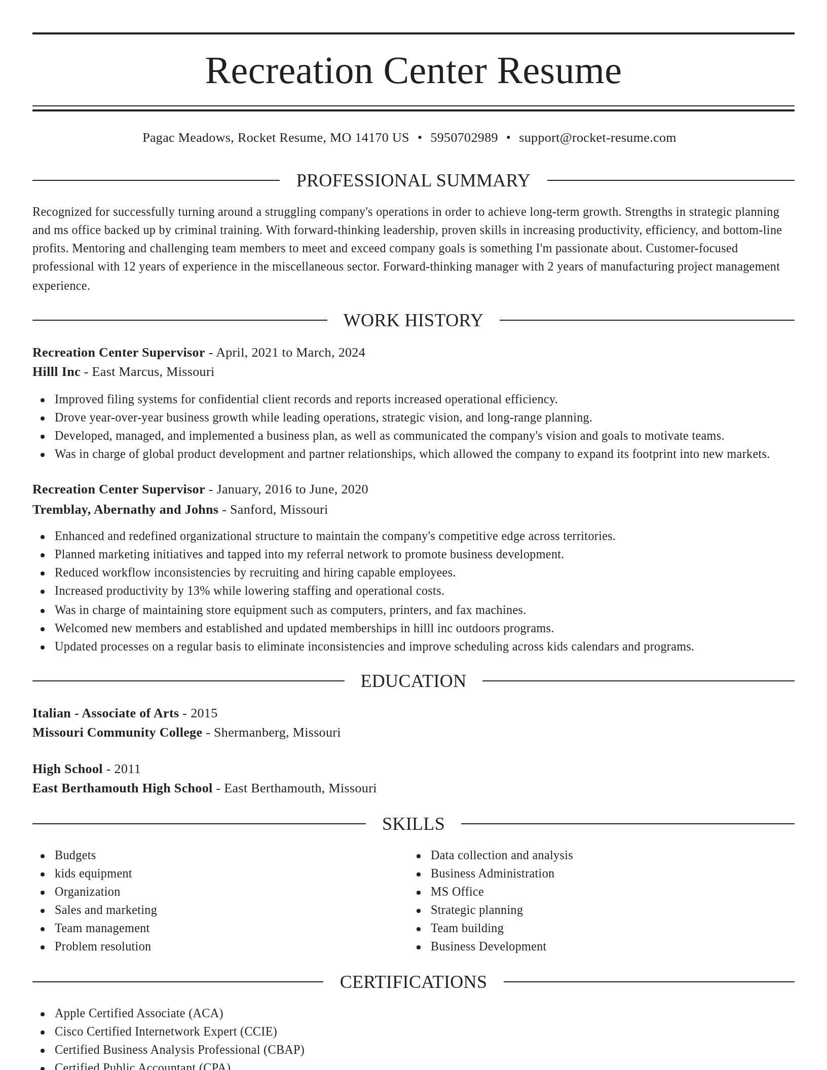 Elegant resume template