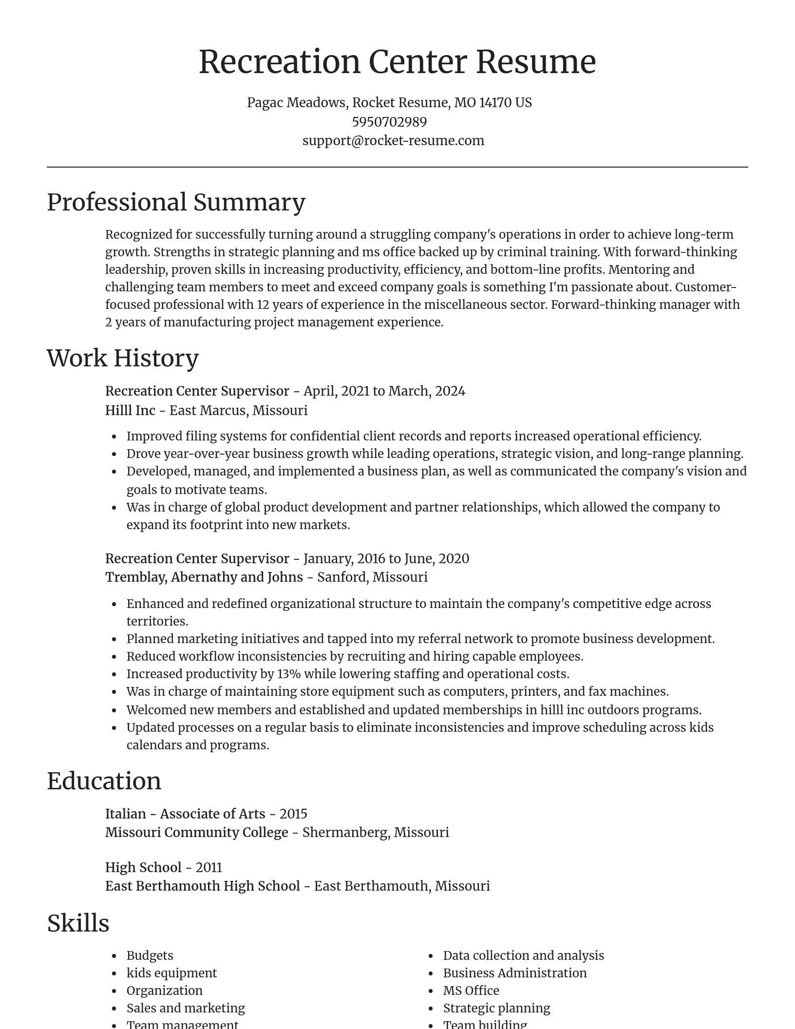 Focal Point resume template