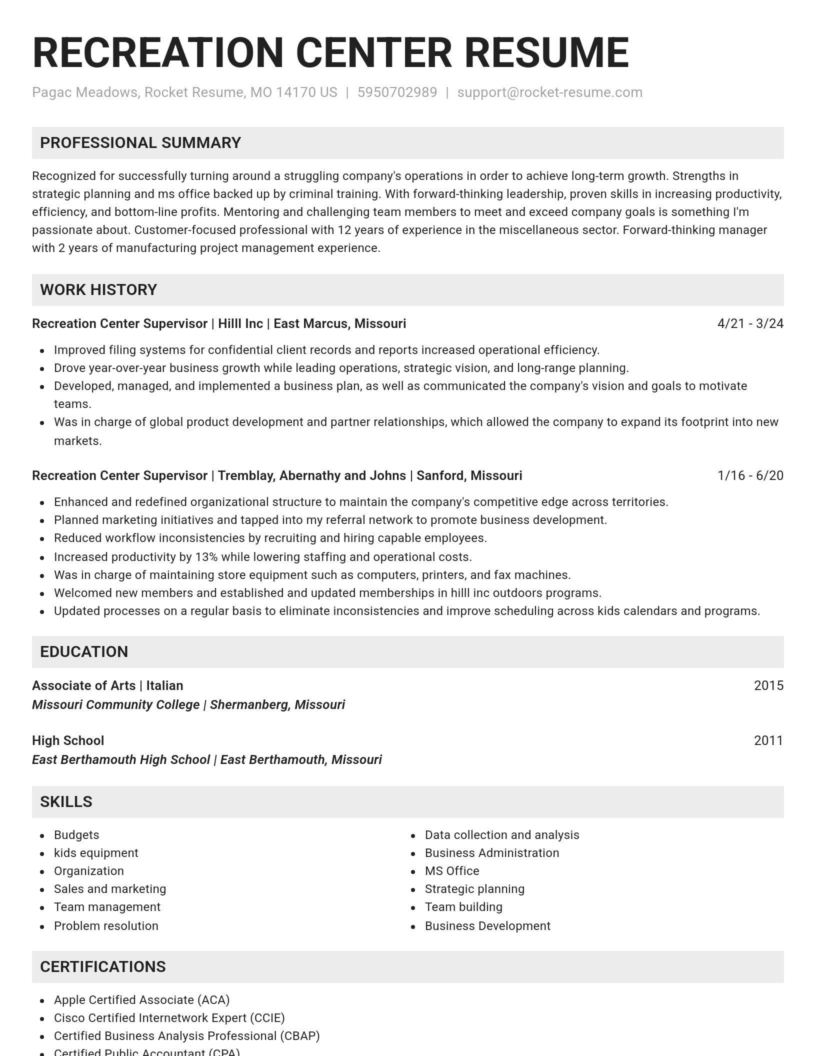 Genius resume template