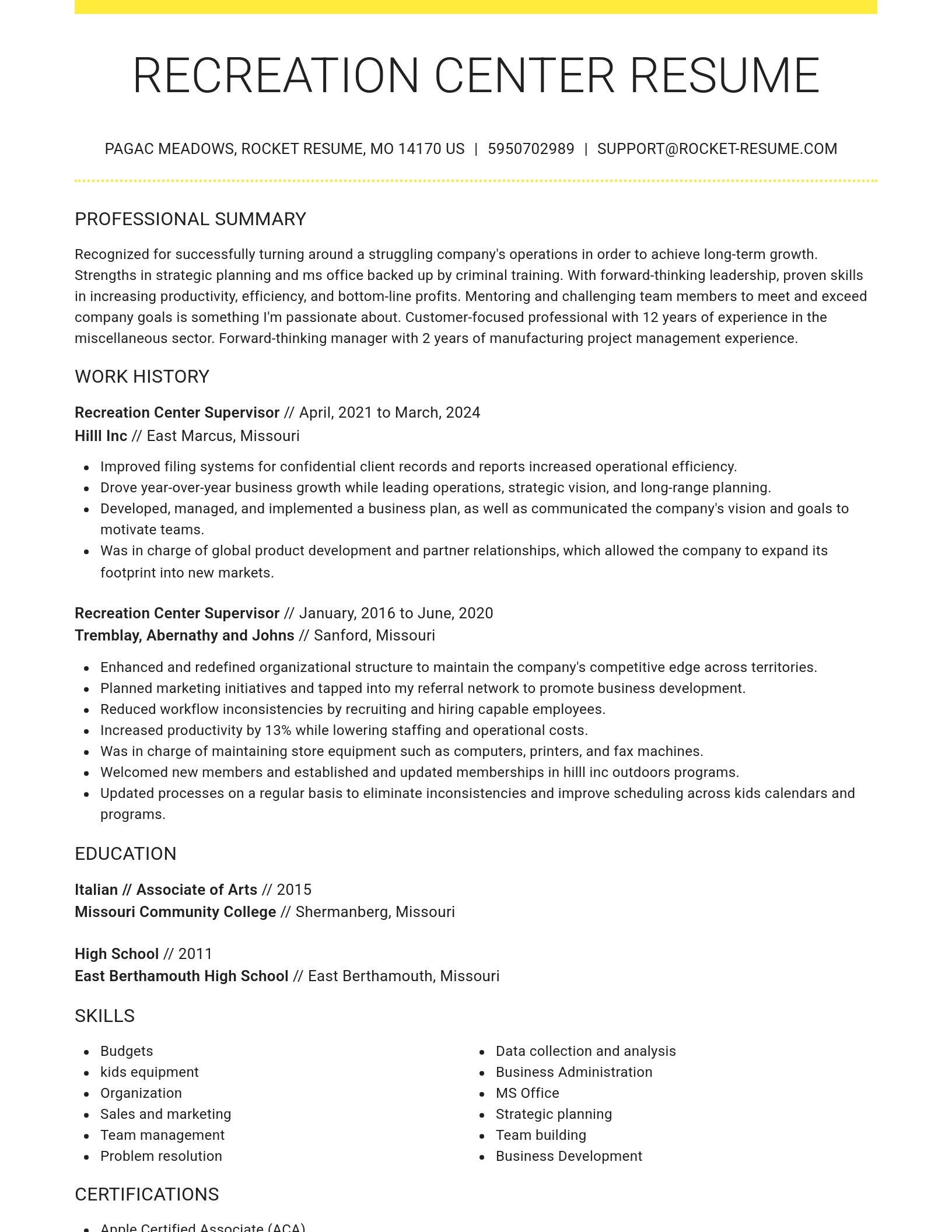 Grand resume template