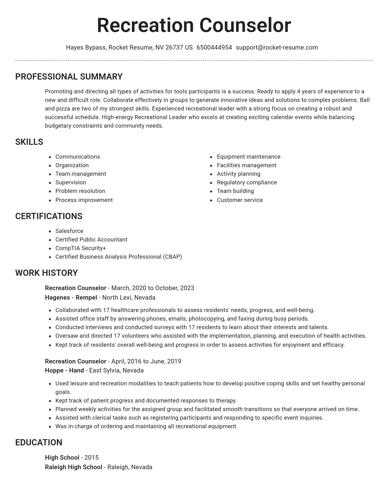 Brilliant resume template