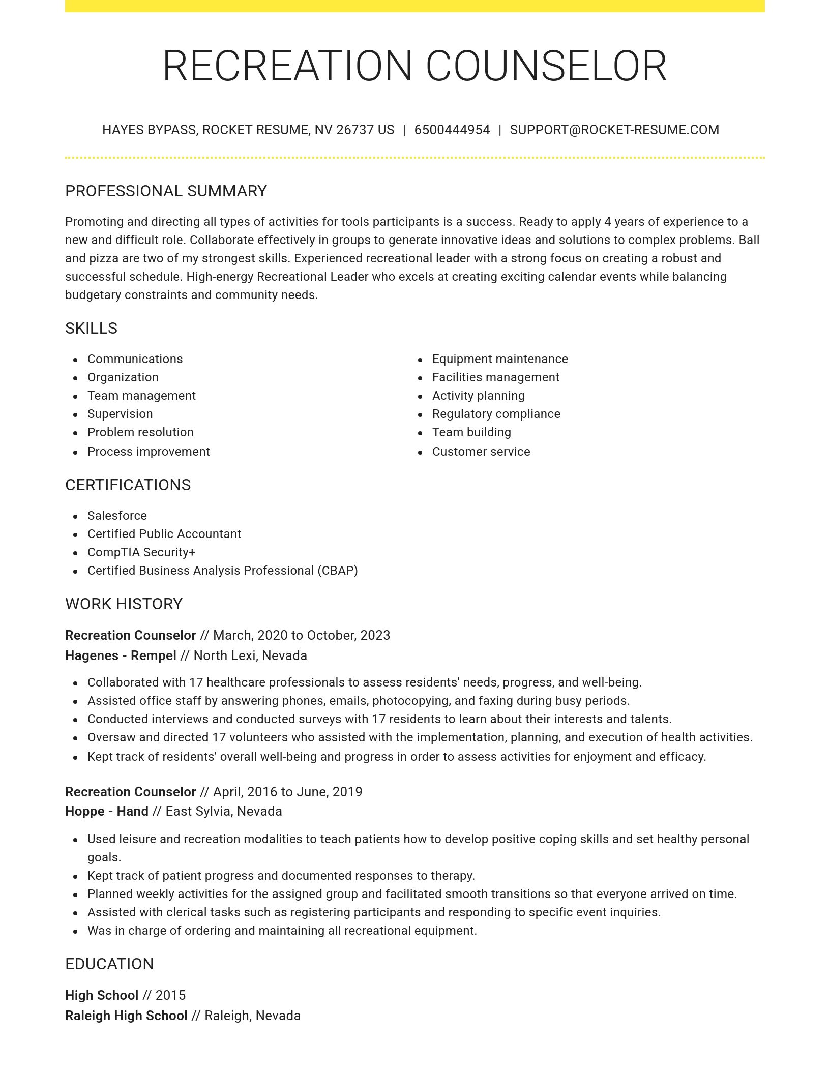 Grand resume template