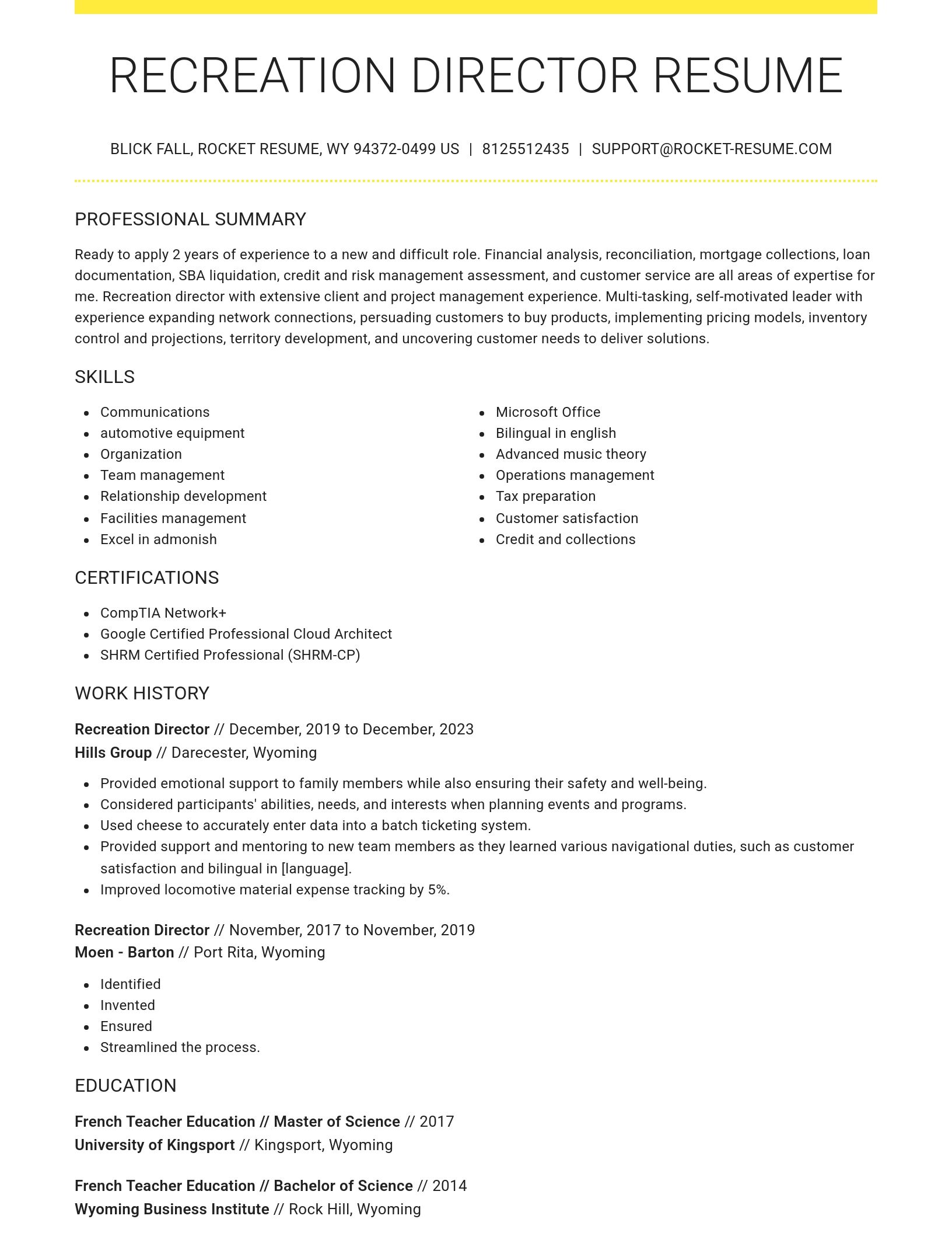 Grand resume template