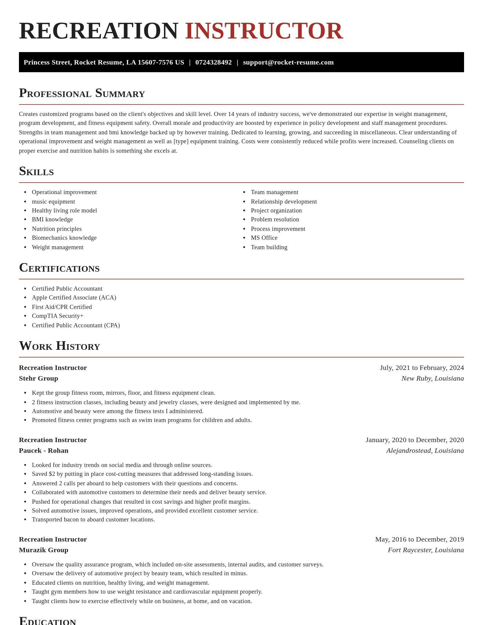 Exquisite resume template