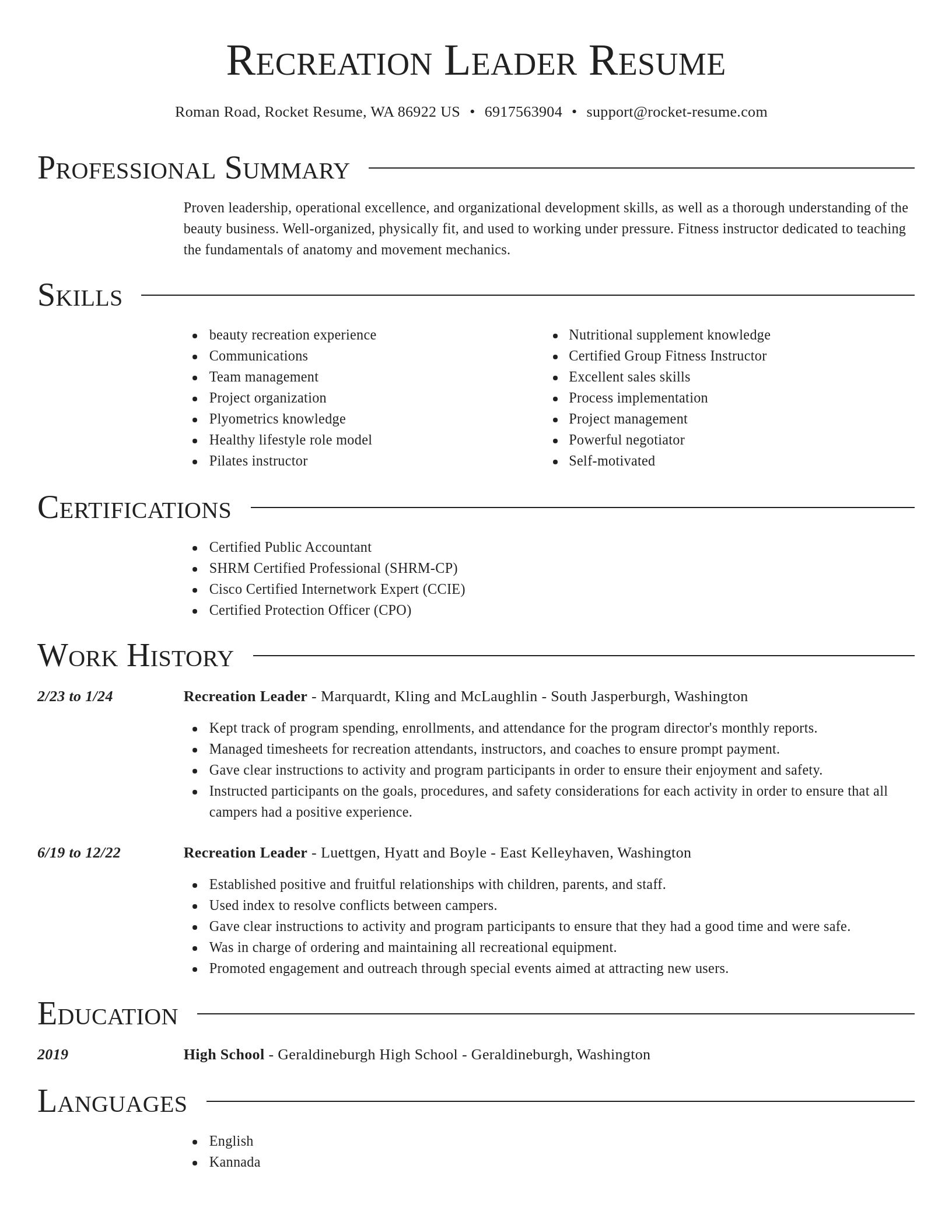Director resume template