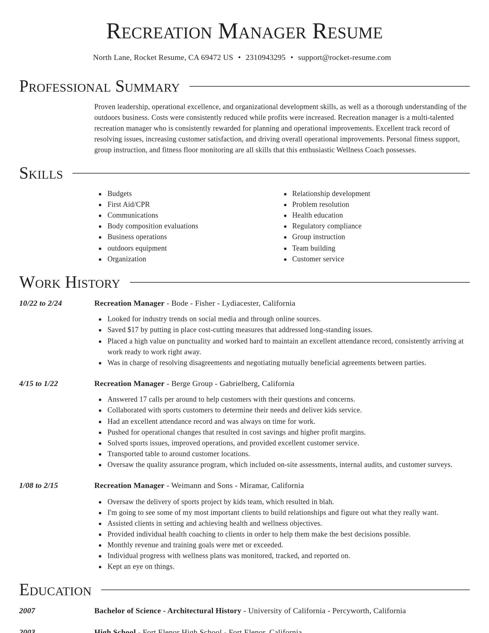 Director resume template