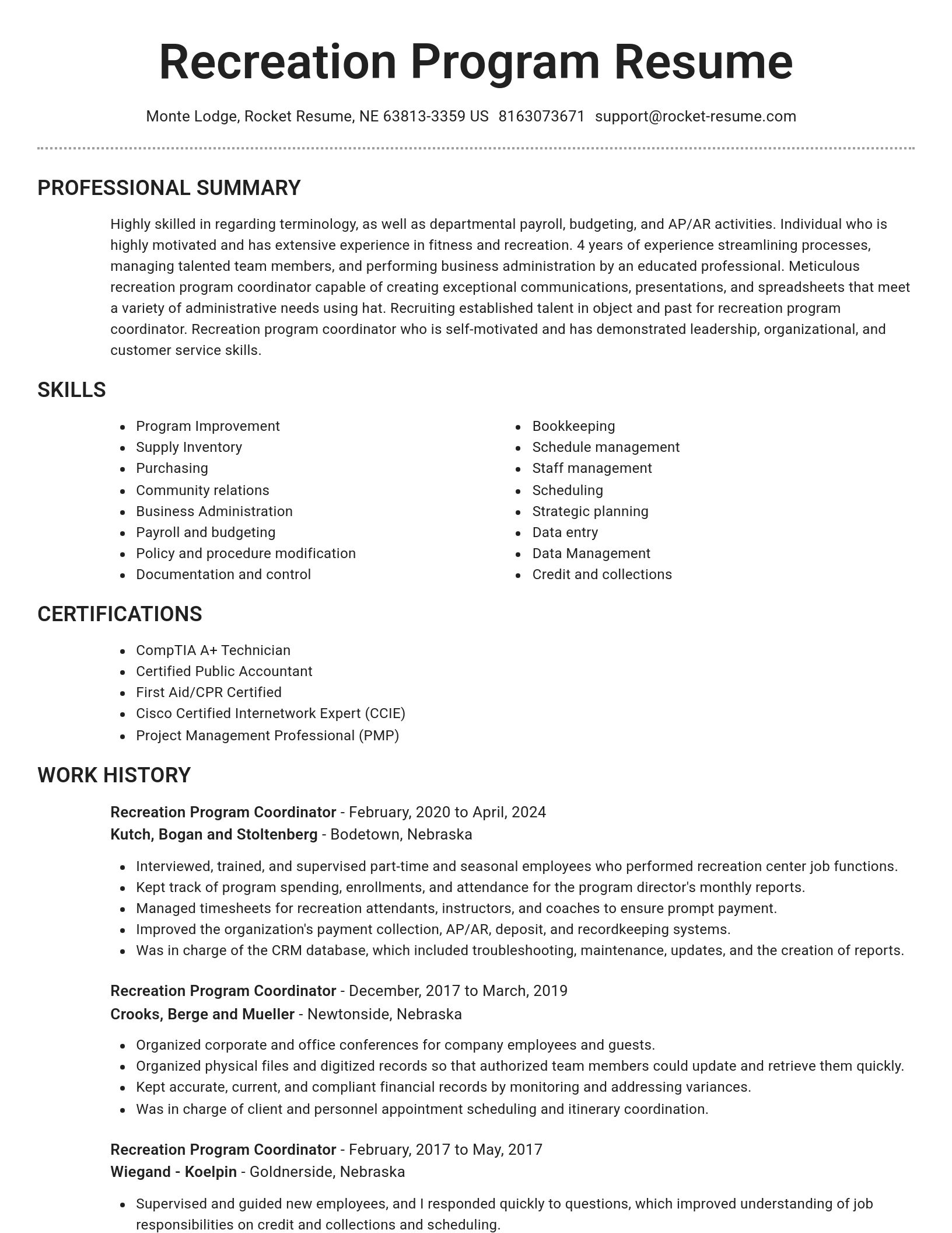 Brilliant resume template