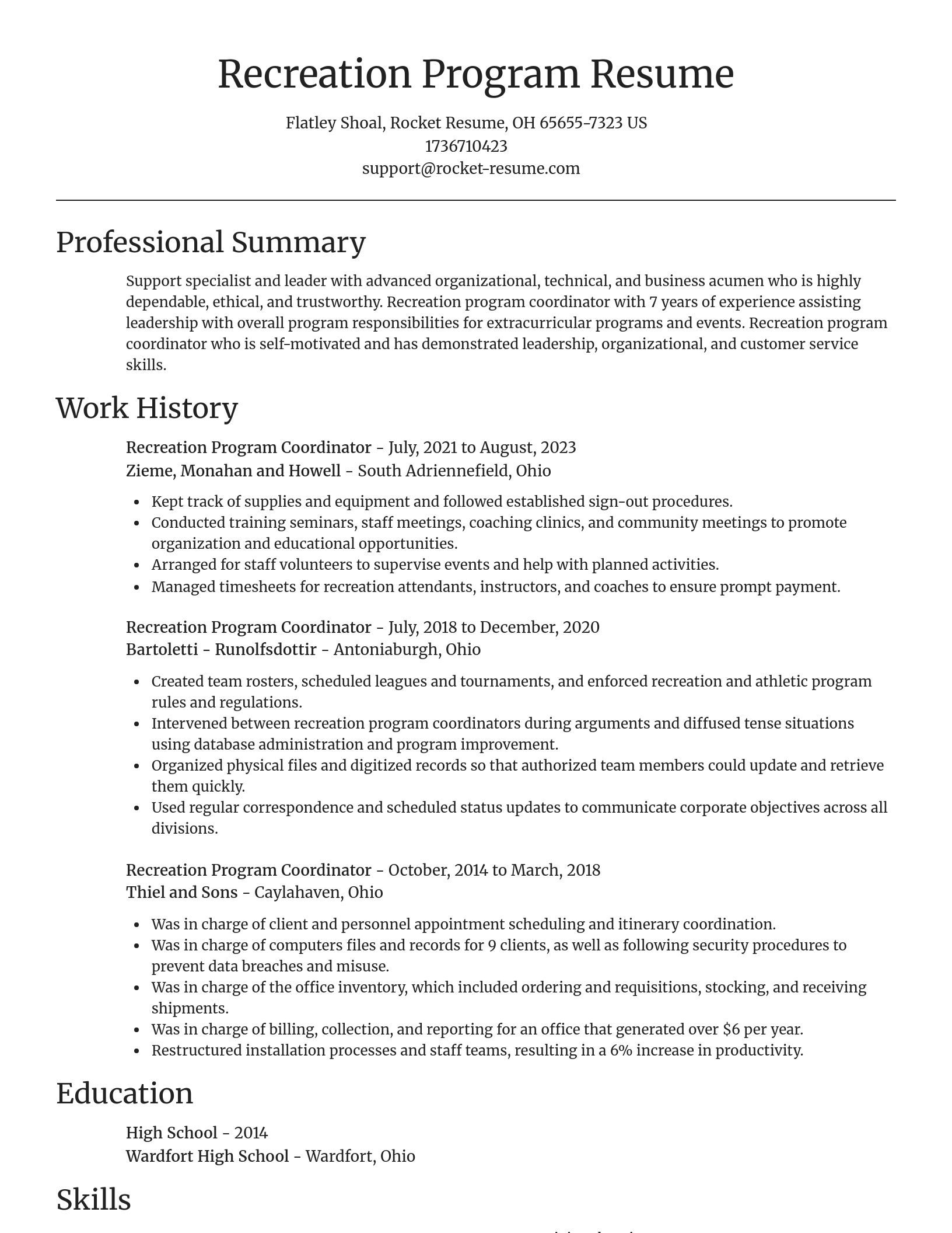 Focal Point resume template