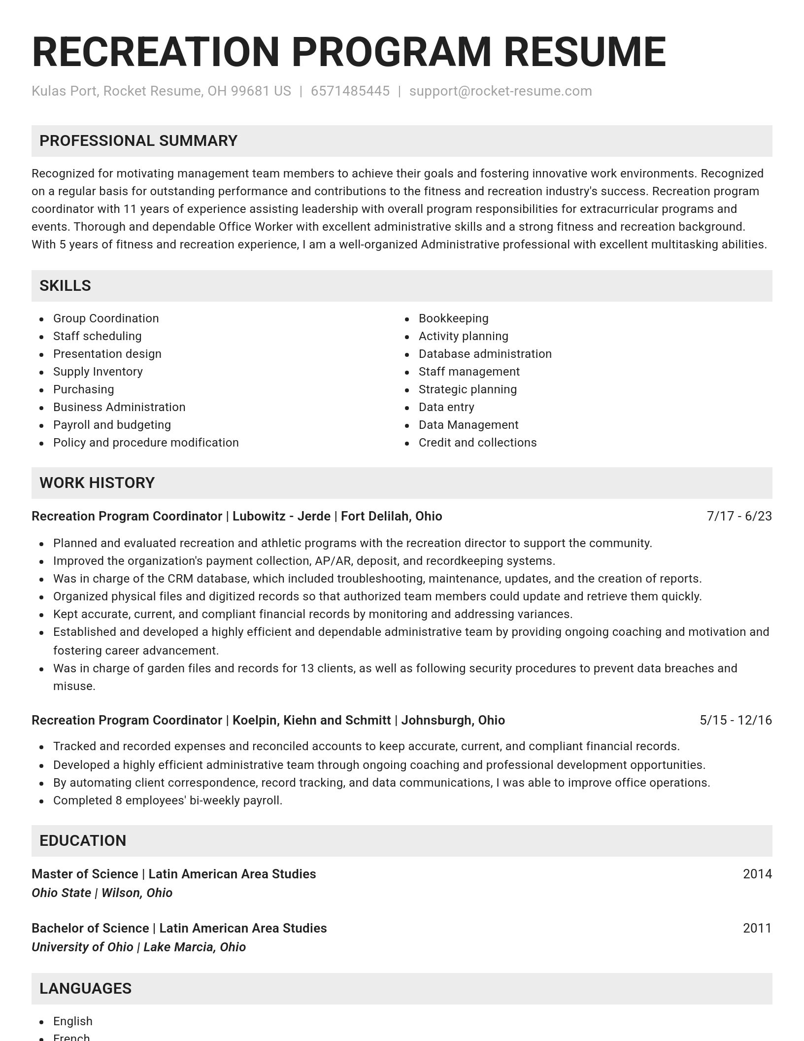 Genius resume template