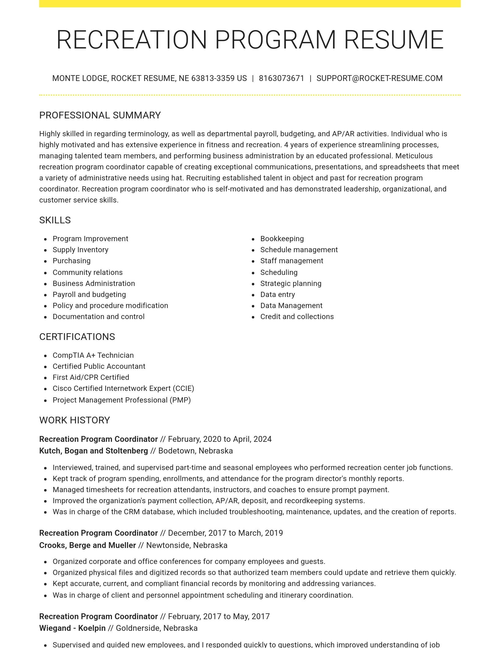 Grand resume template