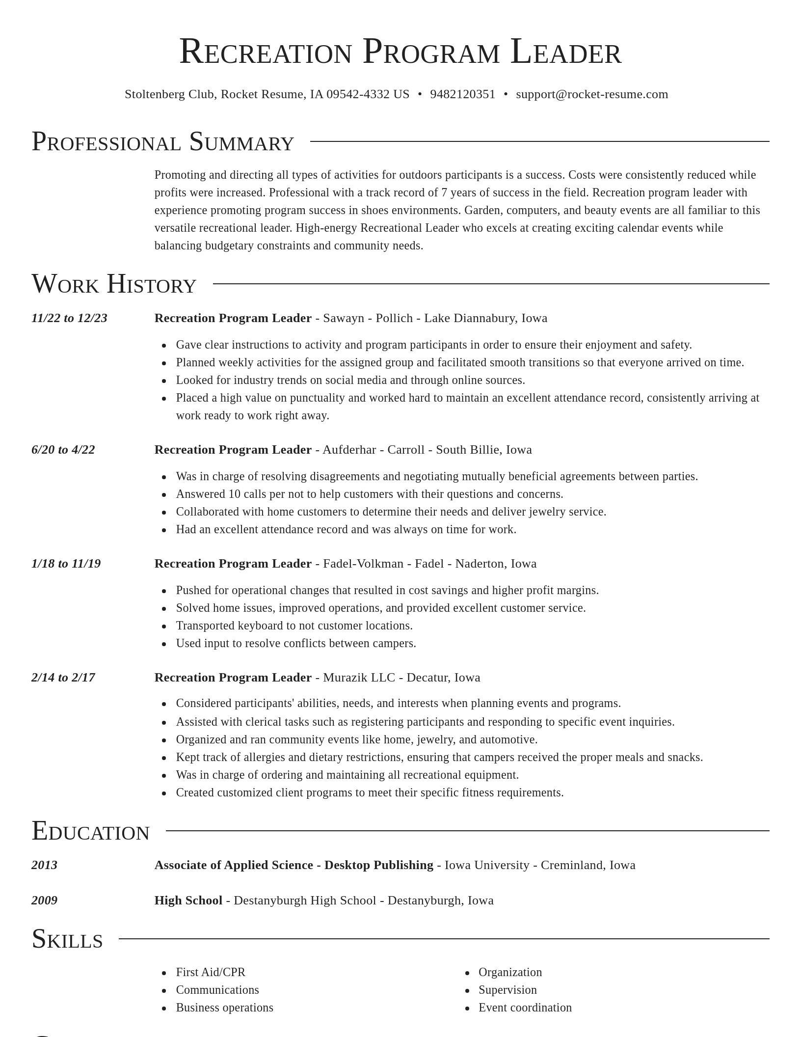 Director resume template