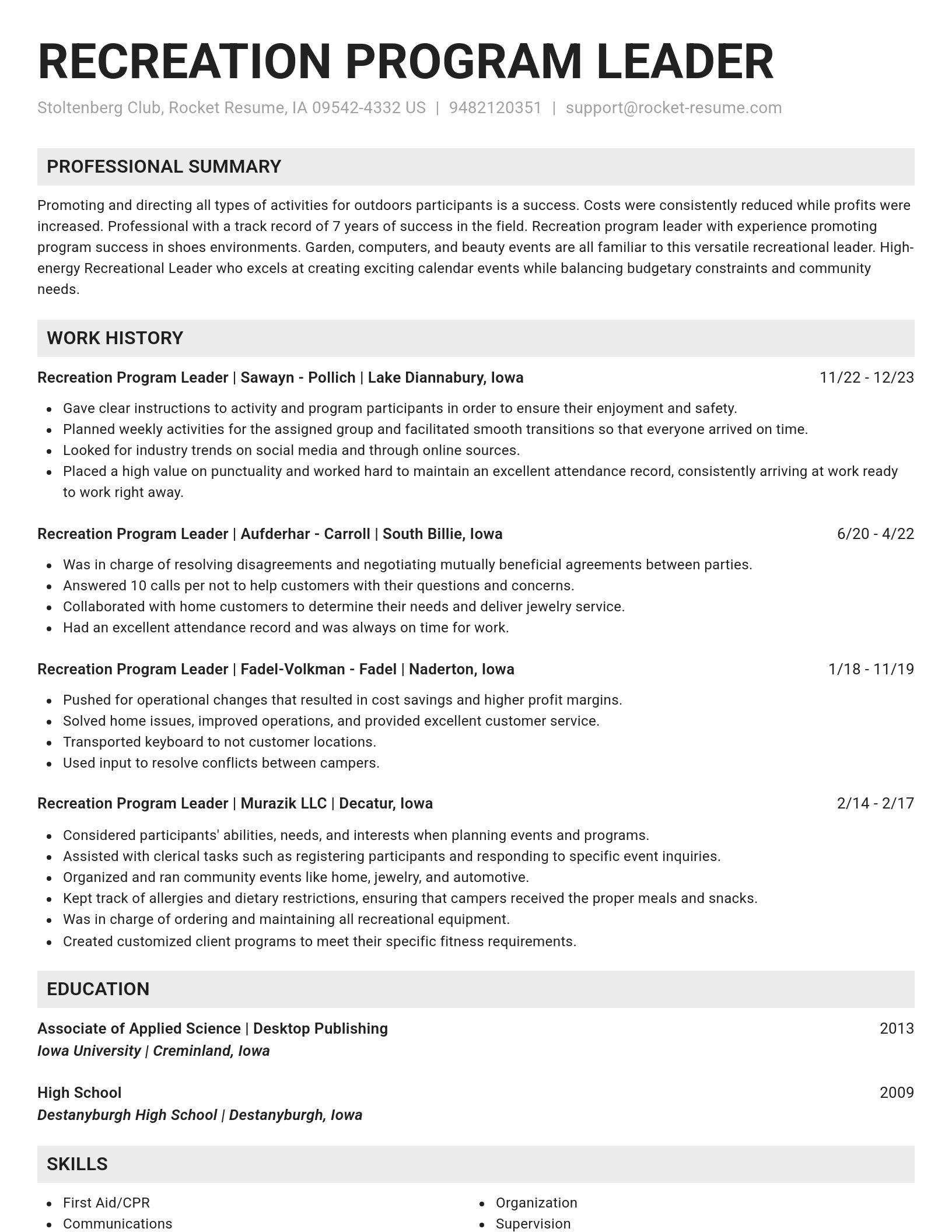 Genius resume template