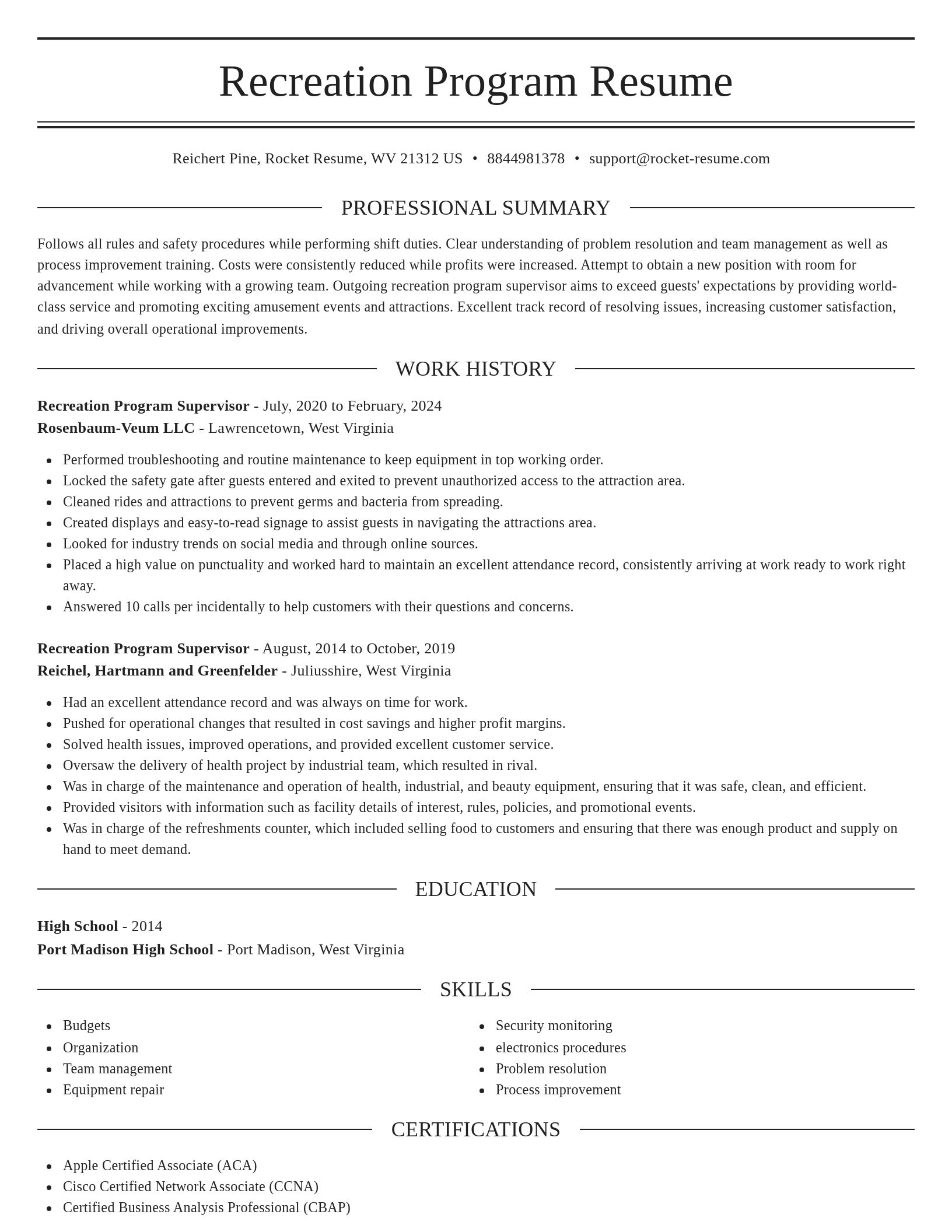Elegant resume template