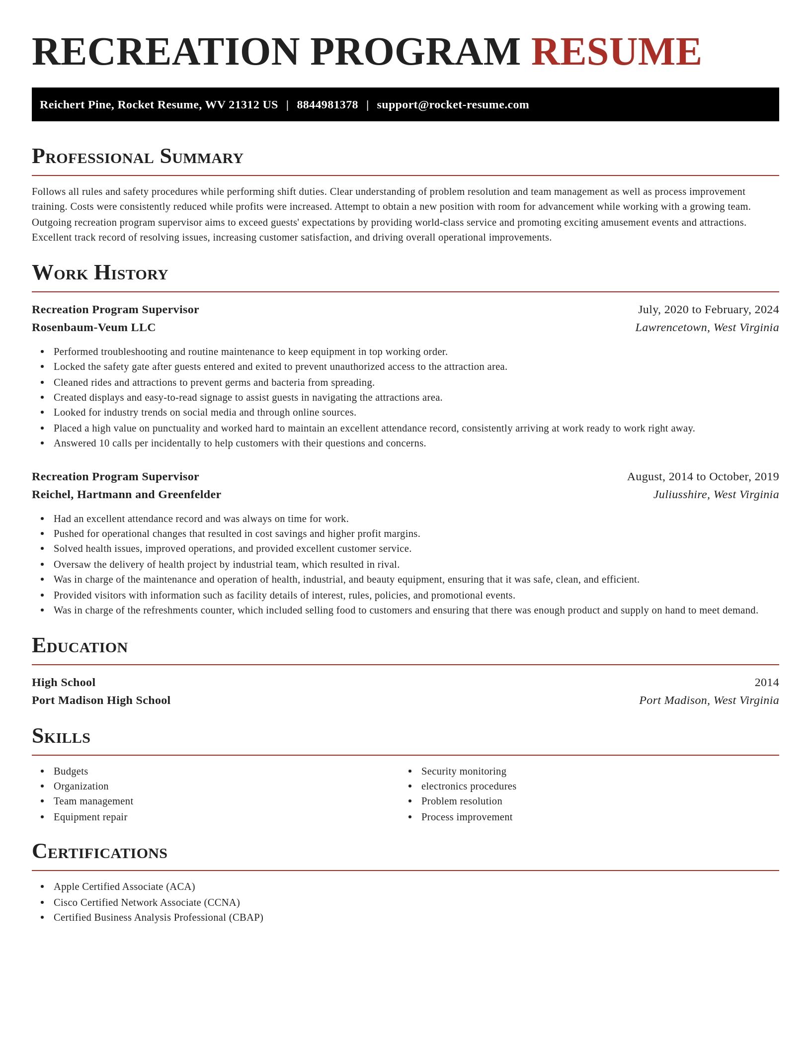 Exquisite resume template