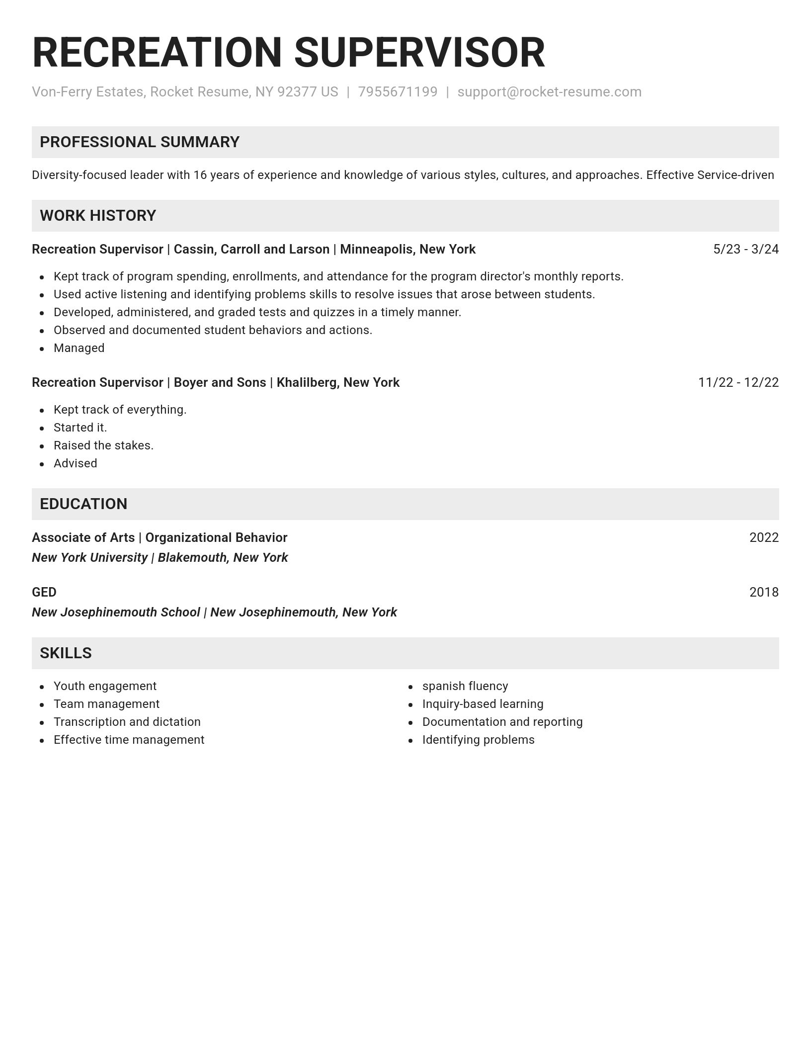 Genius resume template