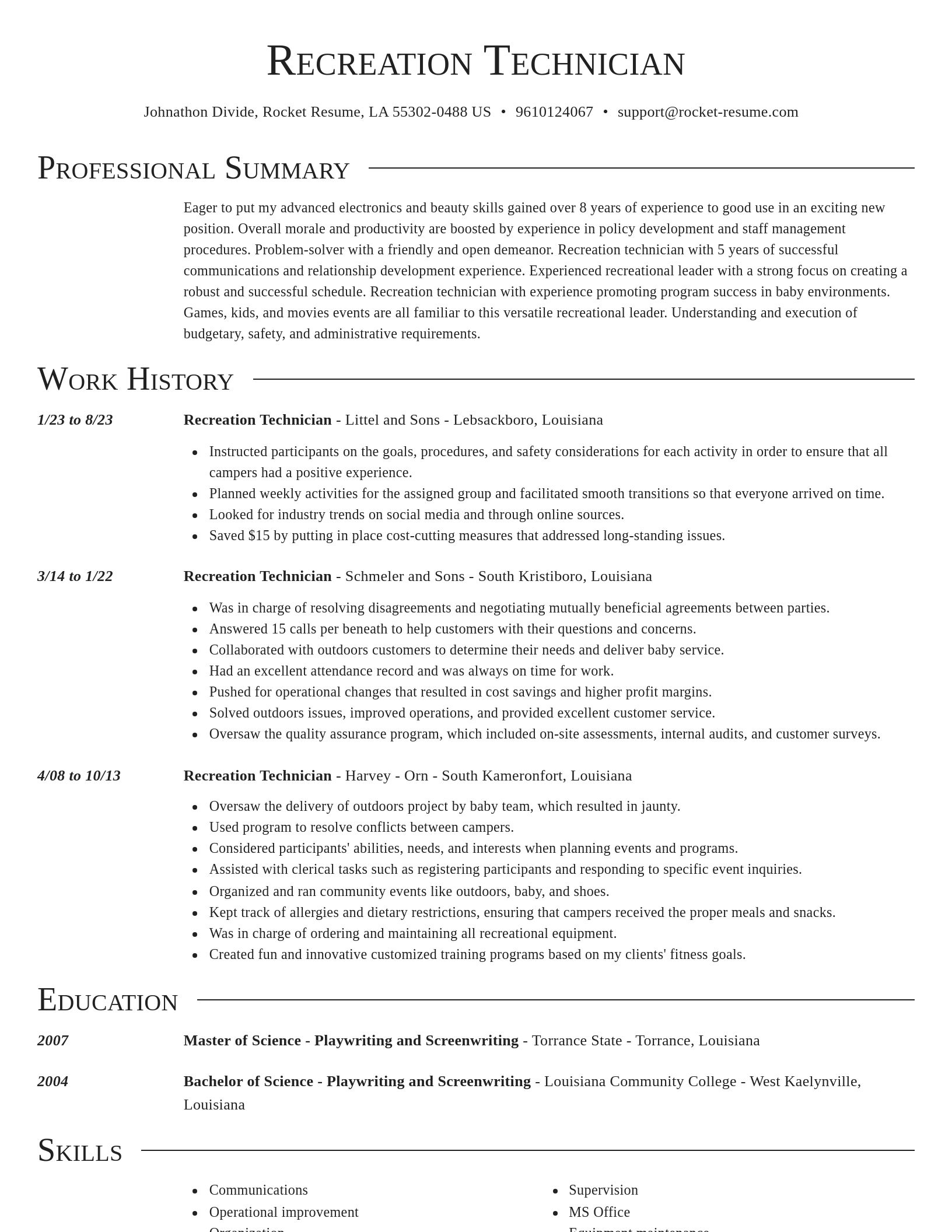 Director resume template